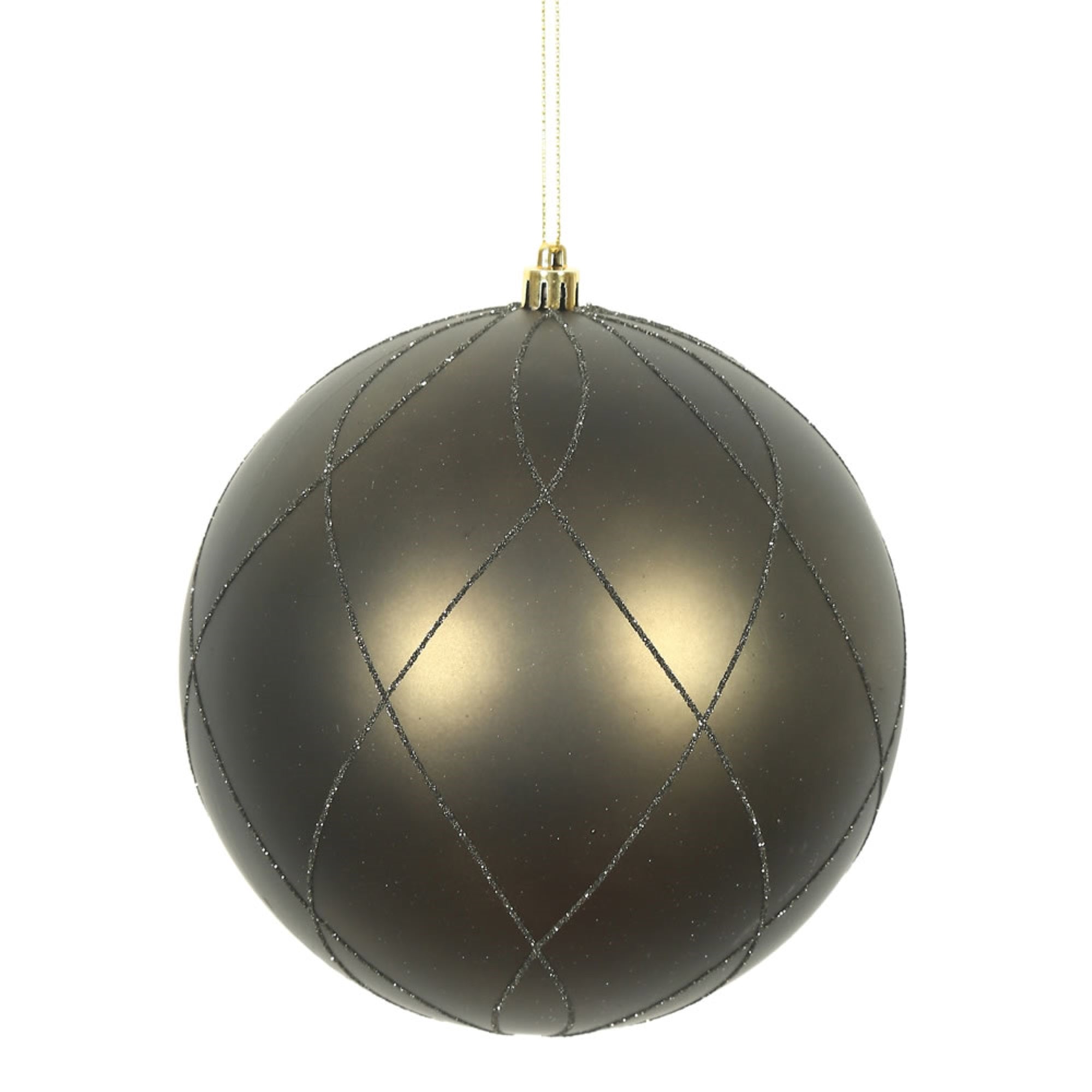 4” Gunmetal Matt Glitt Swirl Ball 4/Bx