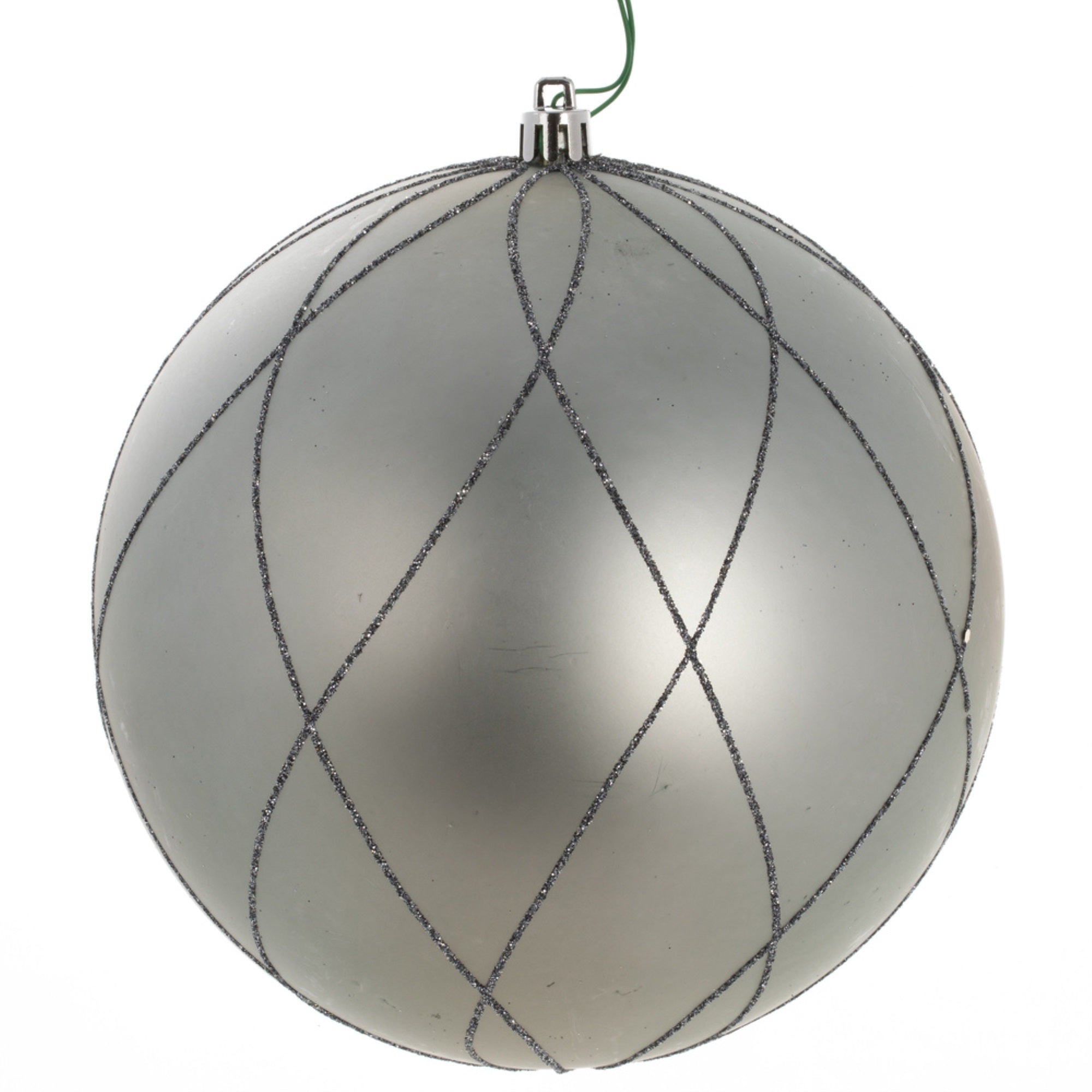 6” Limestone Matte Glit Swirl Ball 3/Bx