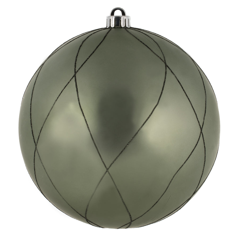 Vickerman 8” Wrought Iron Matte Glitter Swirl Ball - N170823D