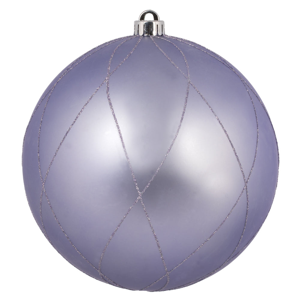 Vickerman 8” Lilac Matte Glitter Swirl Ball - N170834D