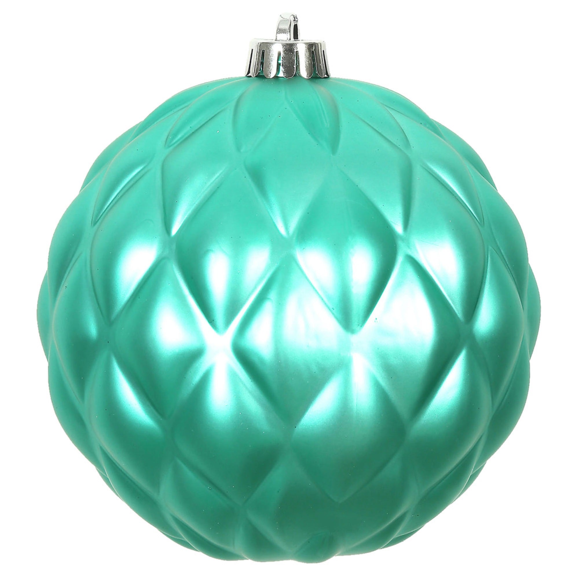 4” Seafoam Matte Round Pine Cone 6/Bg