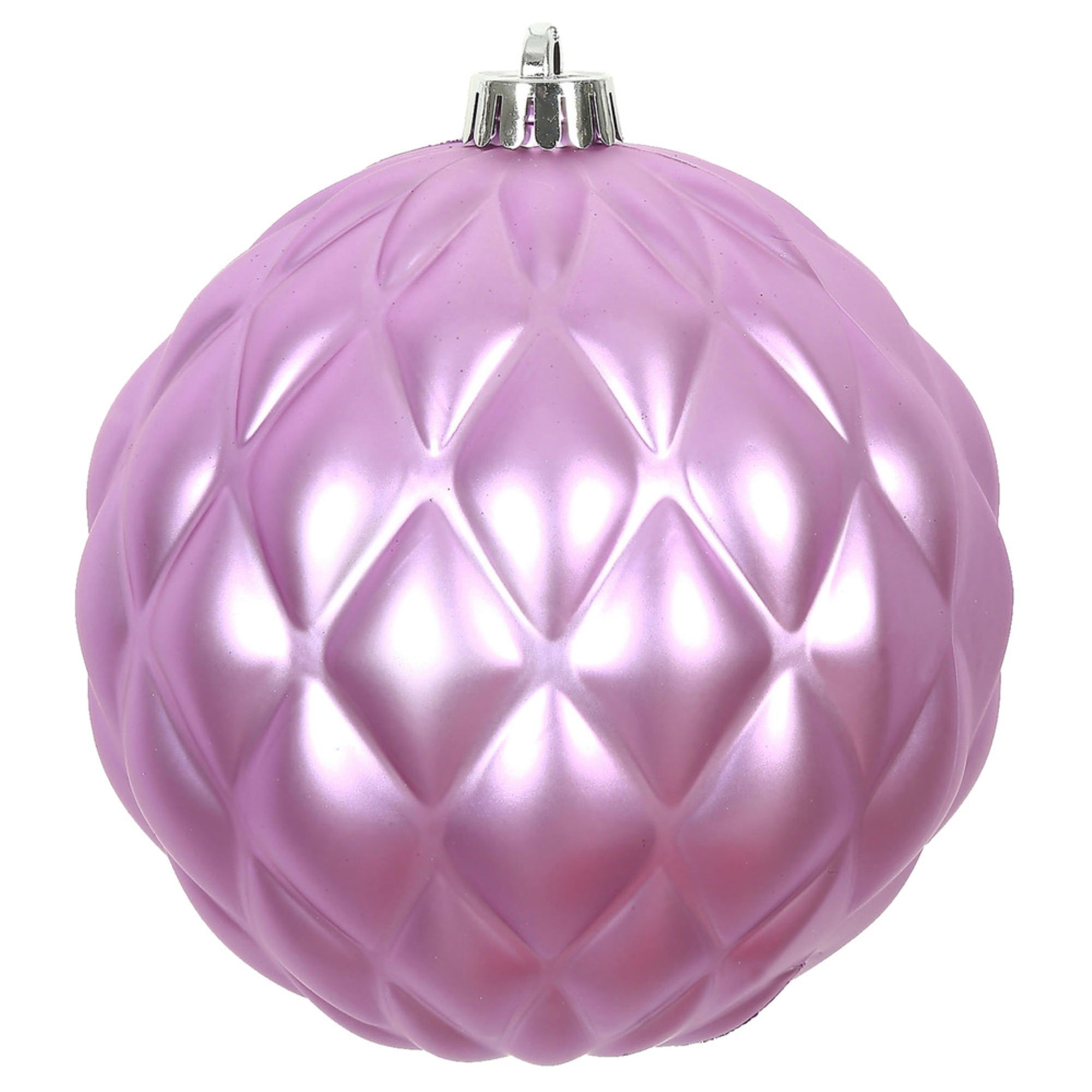 4” Orchid Matte Round Pine Cone 6/Bg