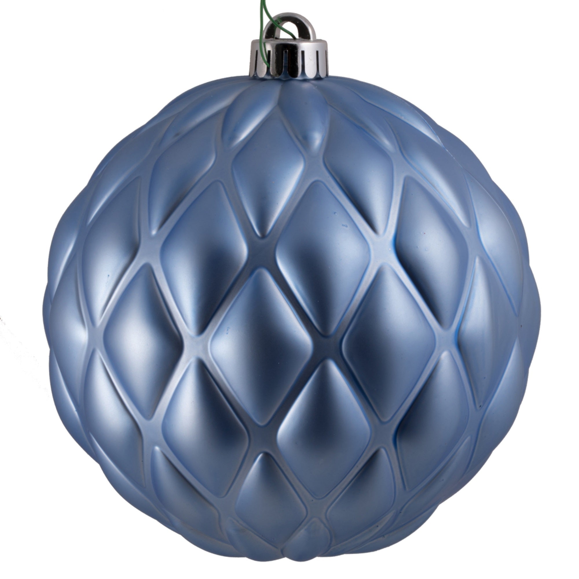 6” Periwinkle Matt Round Pine Cone 4Bg