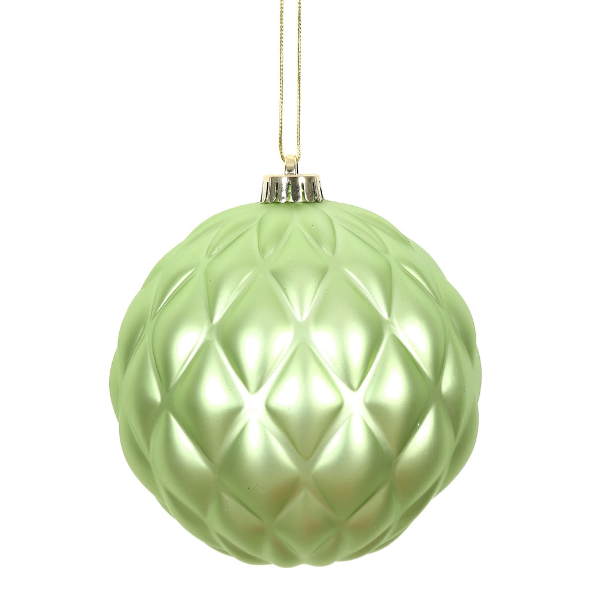 6” Celadon Matte Round Pine Cone 4/Bg