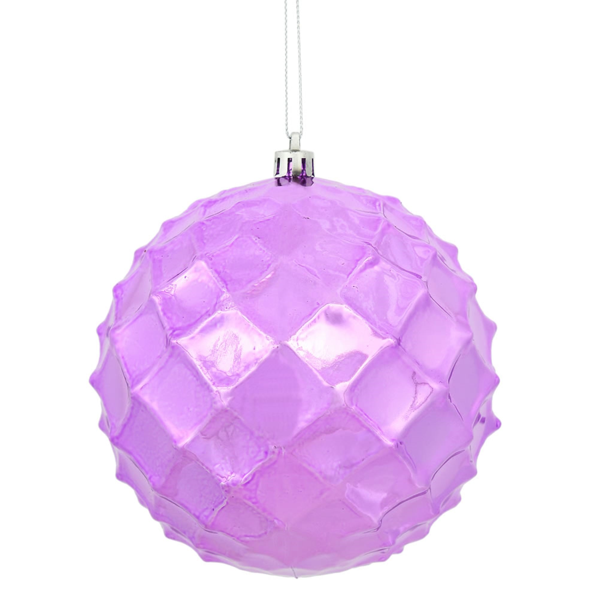 4.75” Orchid Shiny Diamond Bauble 4/Bg