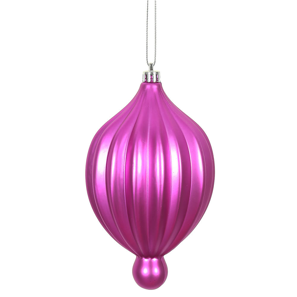 Vickerman 6.3” x 3.5” Fuchsia Matte Lantern 4/Bg - N174670D