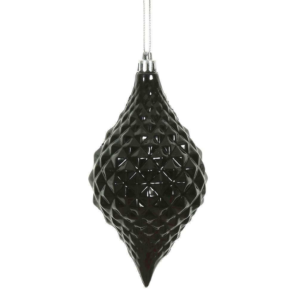 Vickerman 6” x 3” Black Shiny Diamond Drop 4/Bg - N174917D