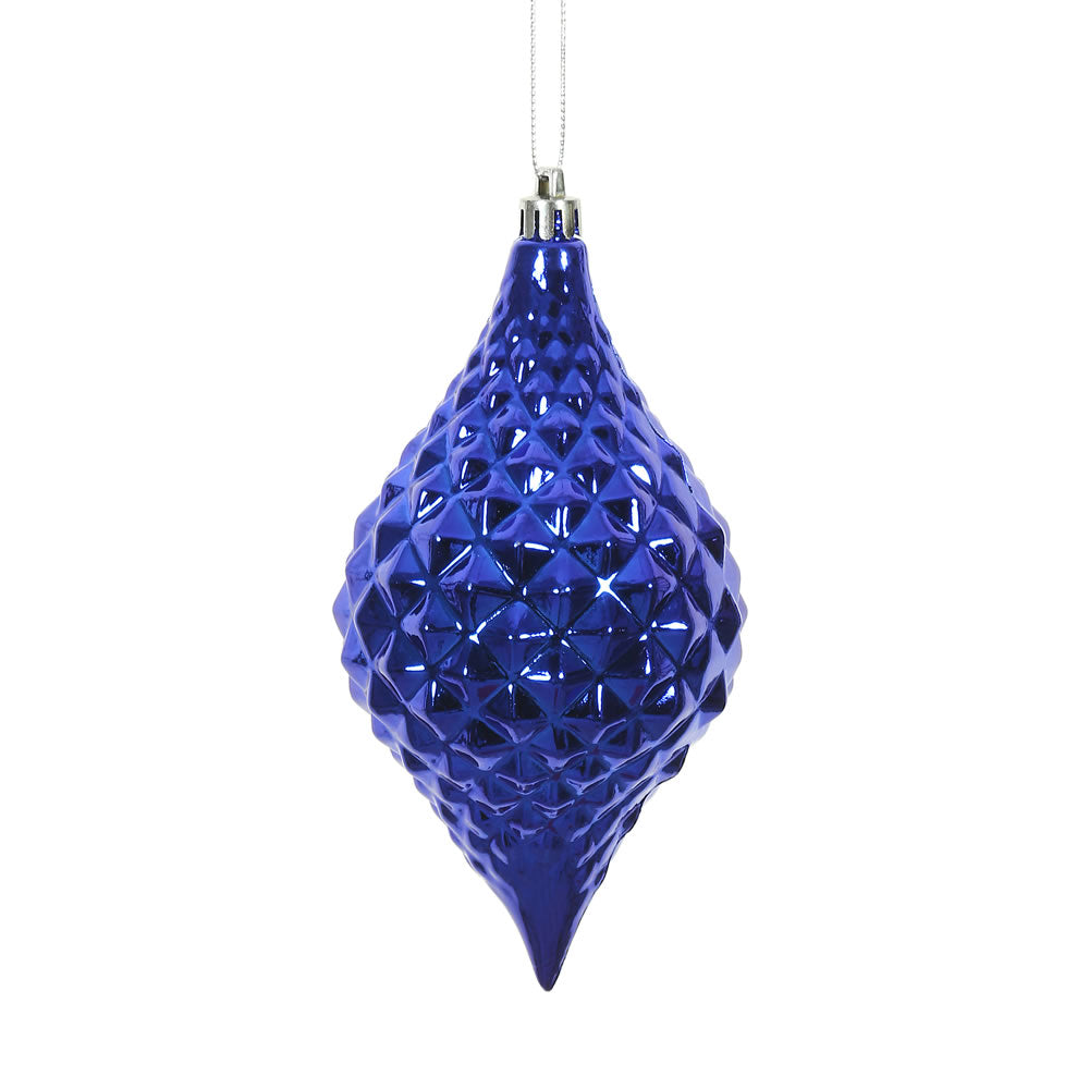 Vickerman 6” x 3” CobaltBlue Shiny DiamondDrop 4Bg - N174922D