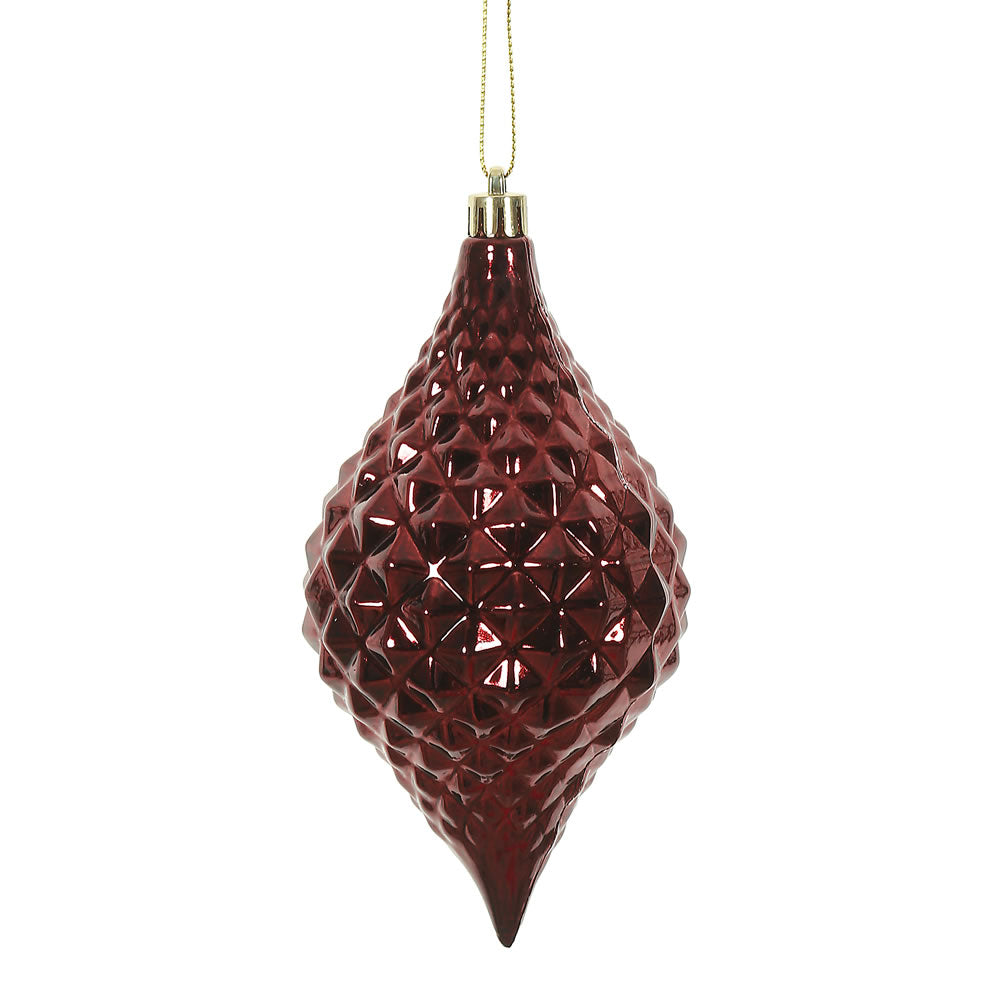 Vickerman 6” x 3” Burgundy Shiny Diamond Drop 4/Bg - N174965D