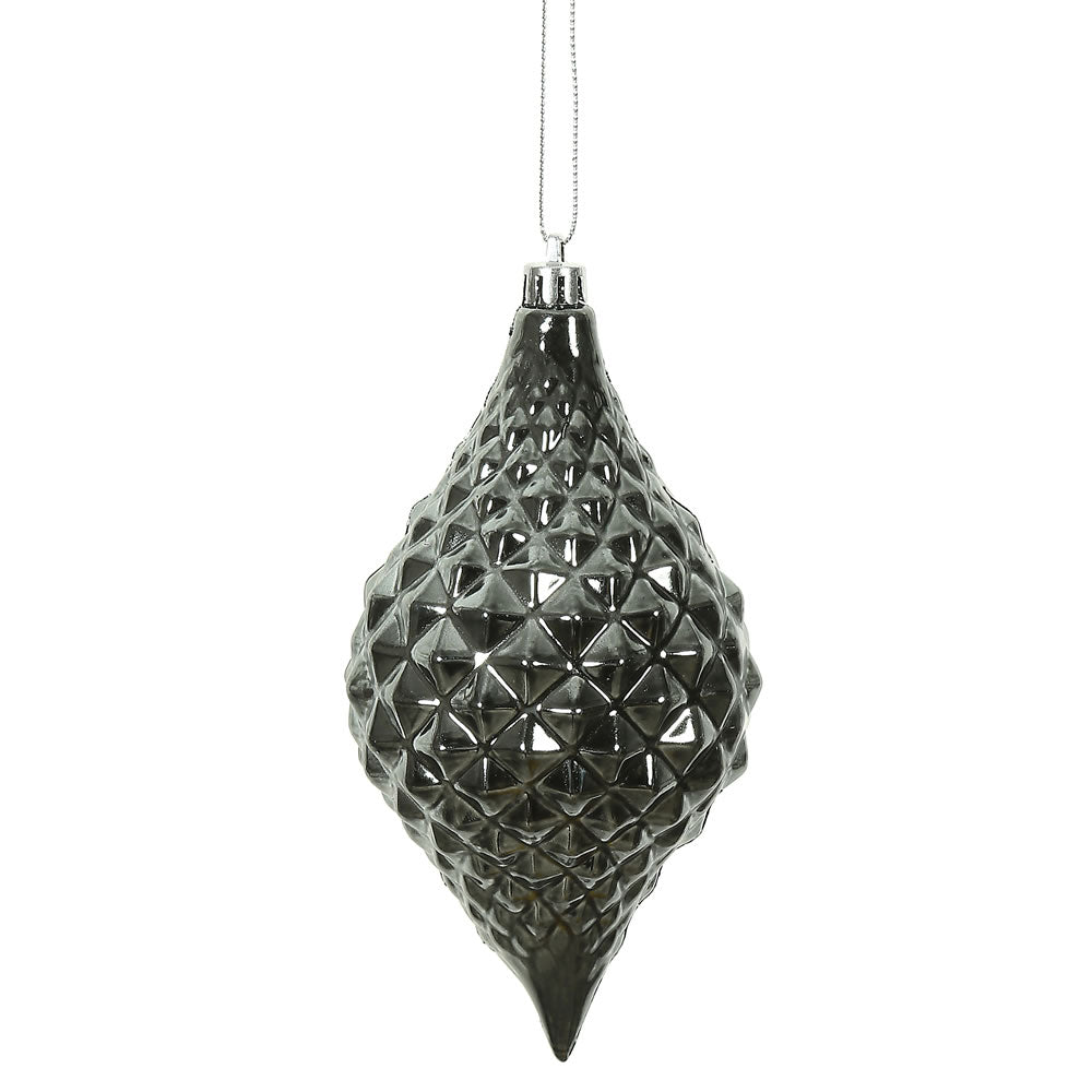 Vickerman 6” x 3” Pewter Shiny Diamond Drop 4/Bg - N174987D