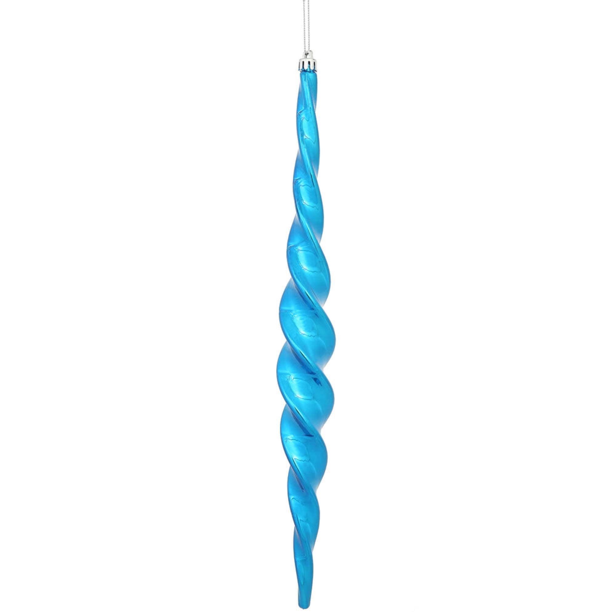 14.6” Blue Shiny Spiral Icicle 2/Bx