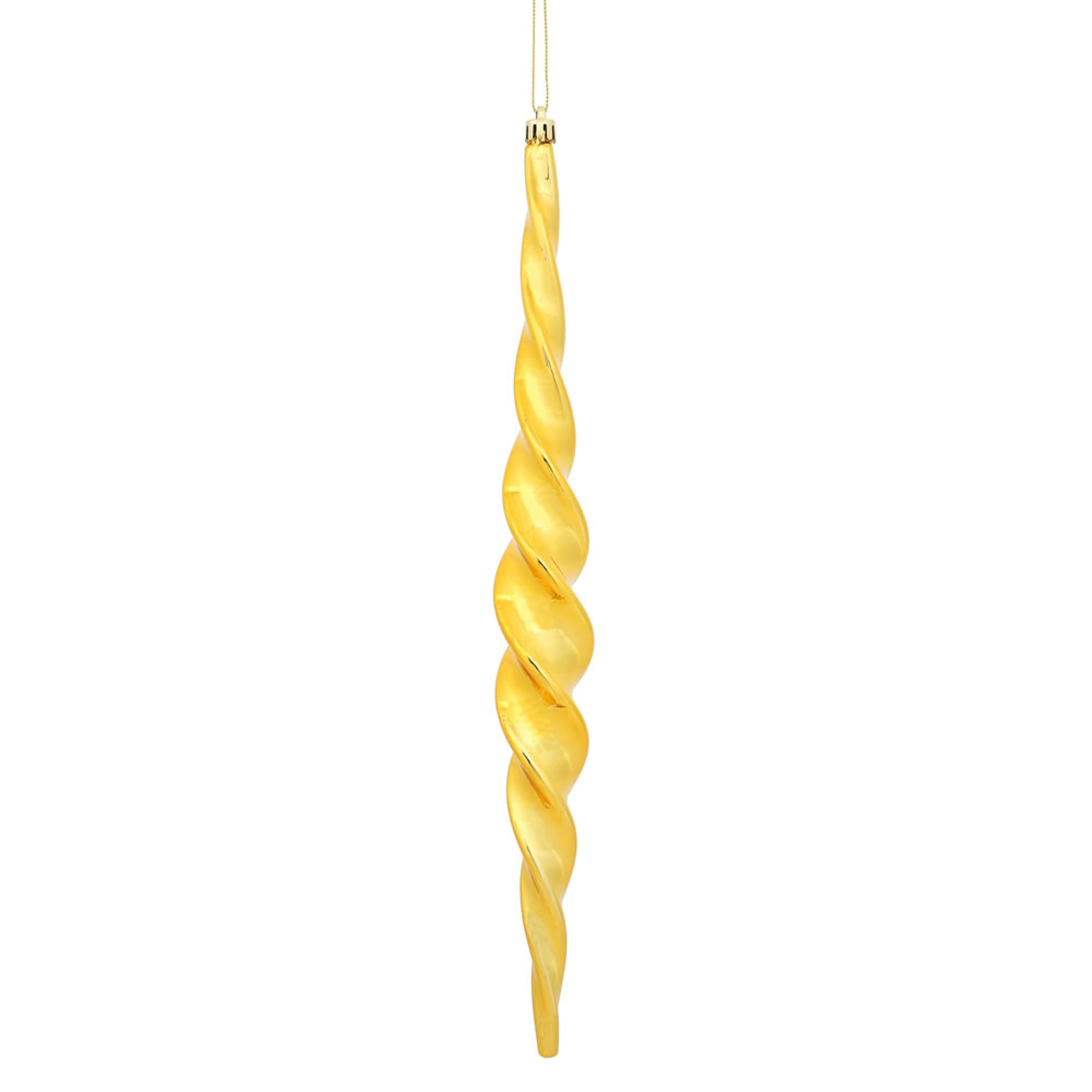 14.6” Honey Gold Shiny Spiral Icicle 2Bx