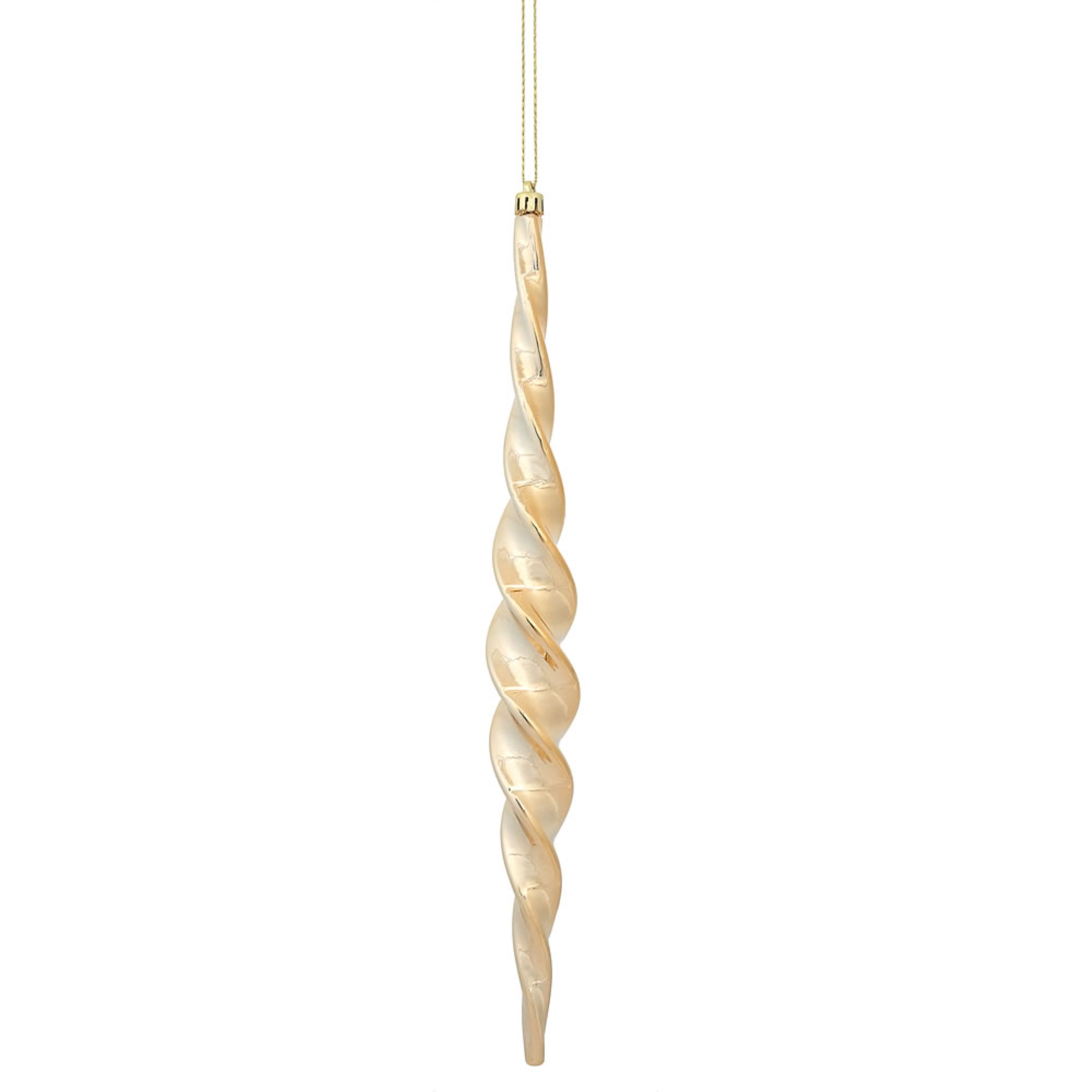 14.6” Caf Latt Shiny Spiral Icicle 2/Bx