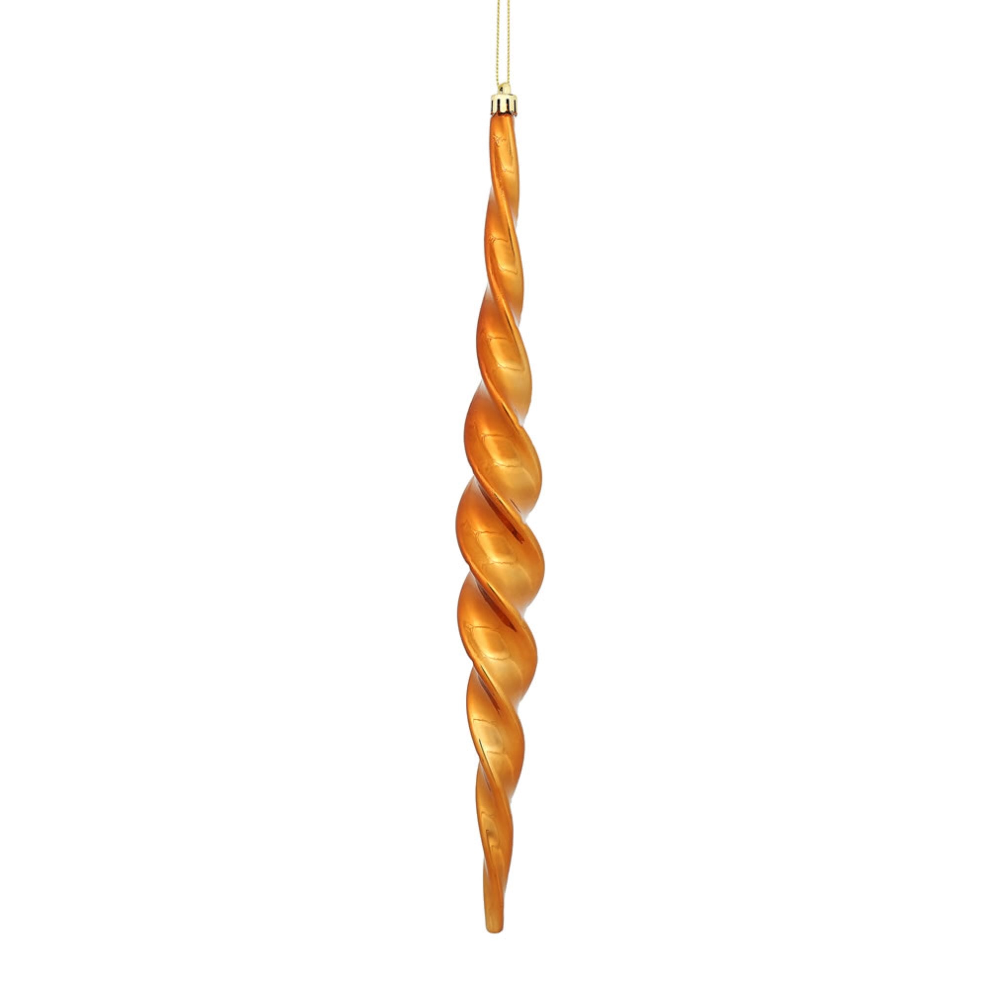14.6” Copper Shiny Spiral Icicle 2/Bx