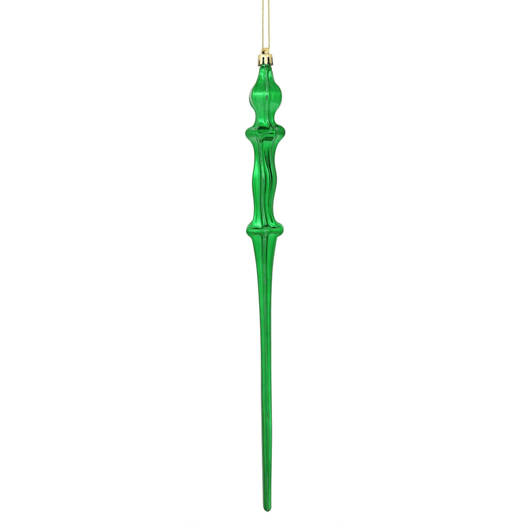 15.7” Green Shiny Icicle 3/Bx