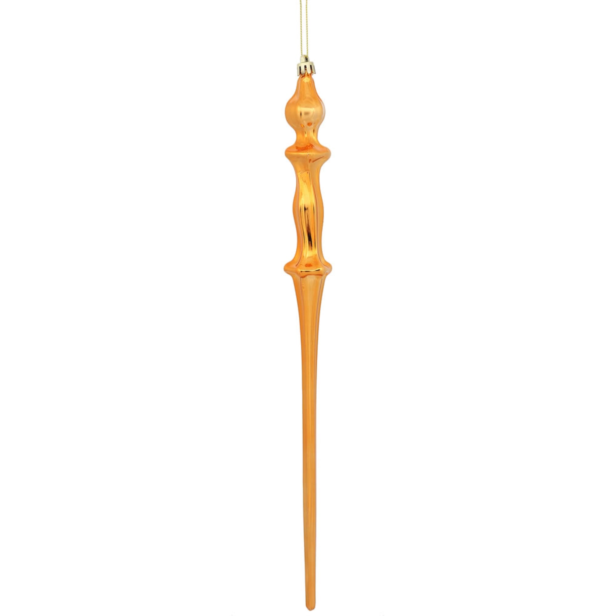 15.7” Burnish Orange Shiny Icicle 3/Bx