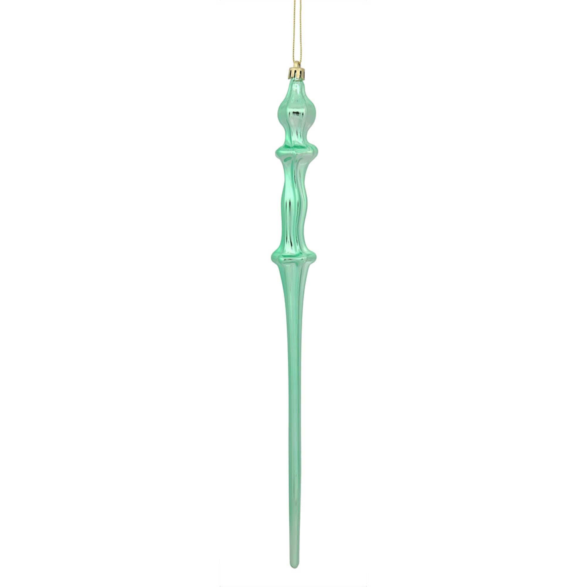 15.7” Seafoam Shiny Icicle 3/Bx