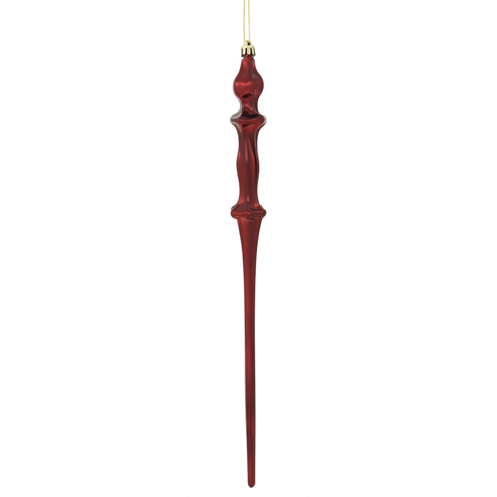 15.7” Burgundy Shiny Icicle 3/Bx