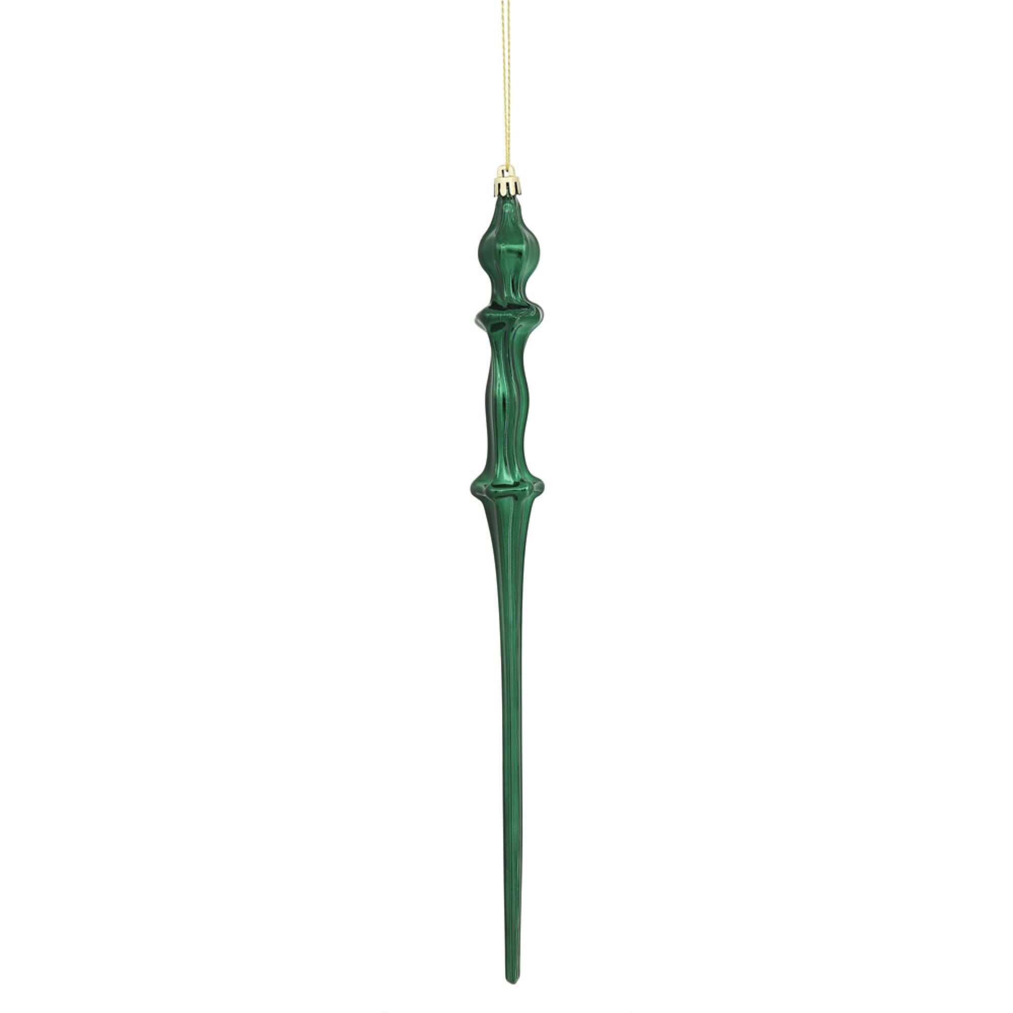 15.7” Midnight Green Shiny Icicle 3/Bx
