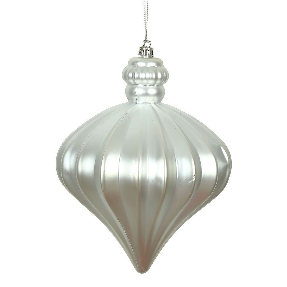 Vickerman 6” Silver Matte Onion Drop 4/Bg - N175807D