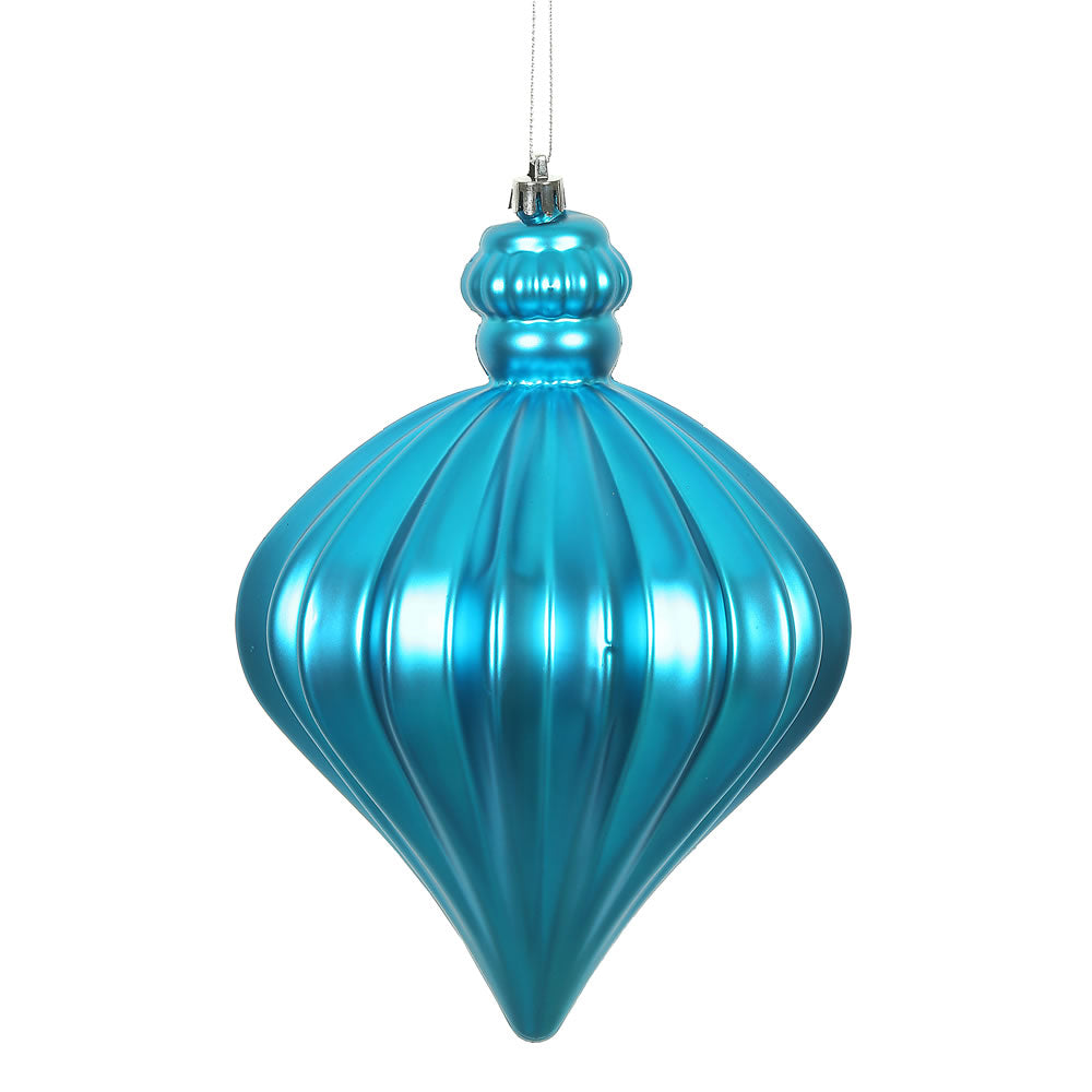Vickerman 6” Turquoise Matte Onion Drop 4/Bg - N175812D