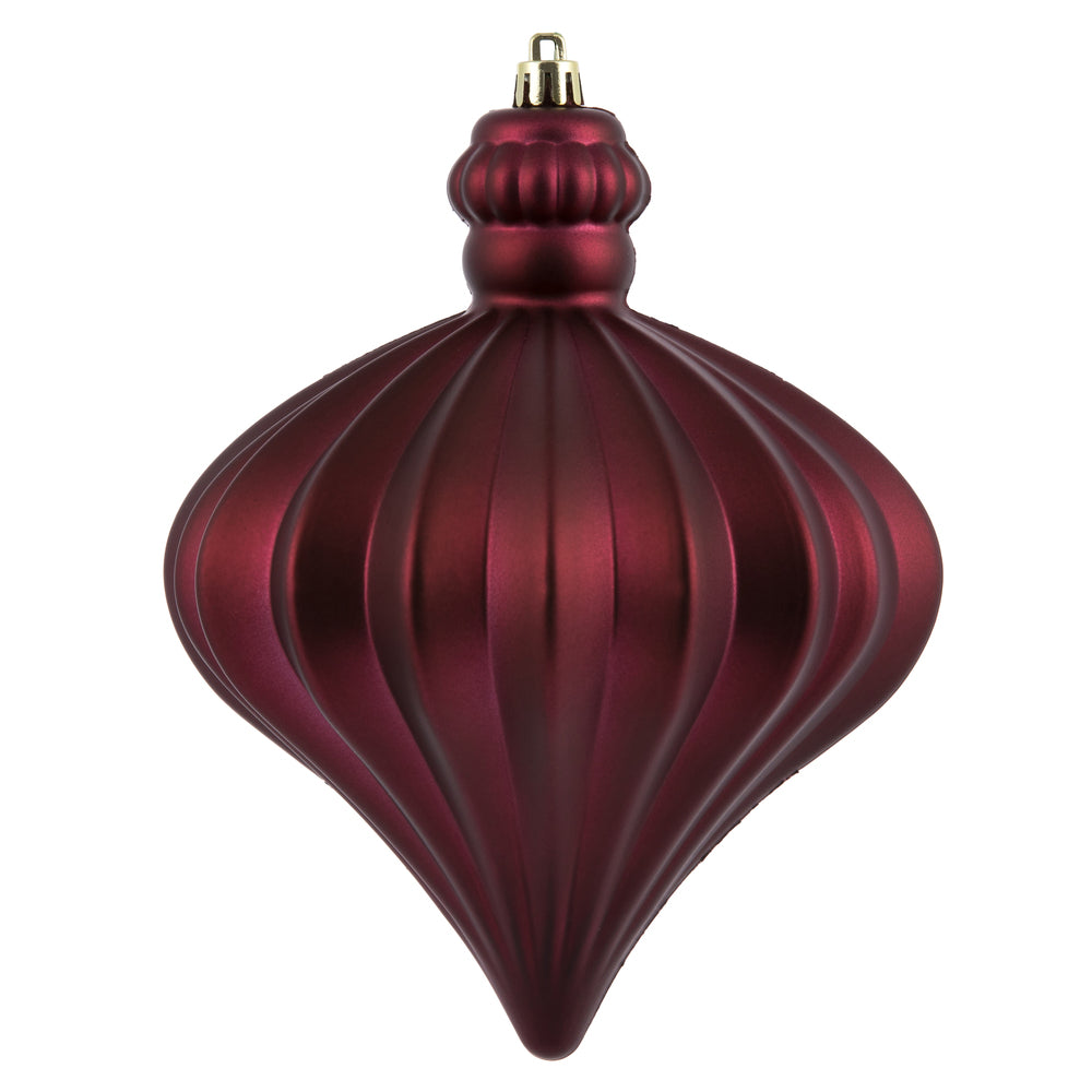 Vickerman 6” Berry Red Matte Onion Drop 4/Bg - N175821D