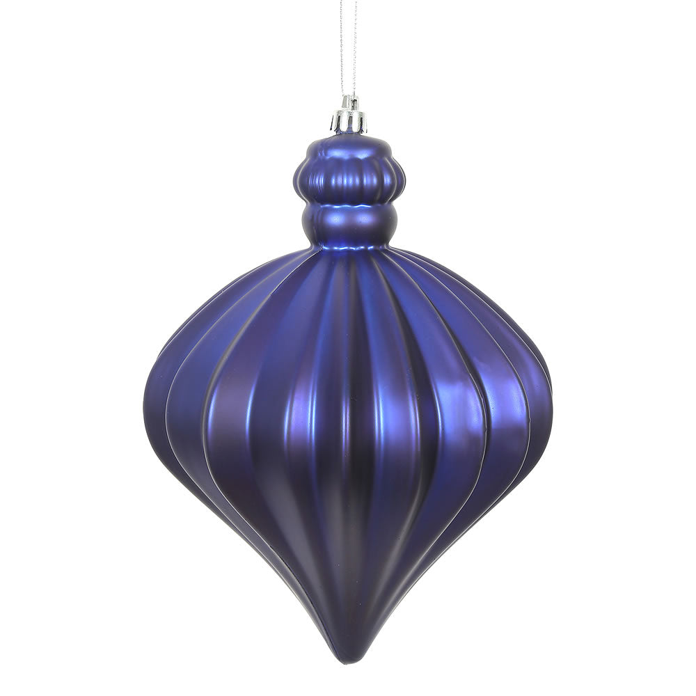 Vickerman 6” Cobalt Blue Matte Onion Drop 4/Bg - N175822D