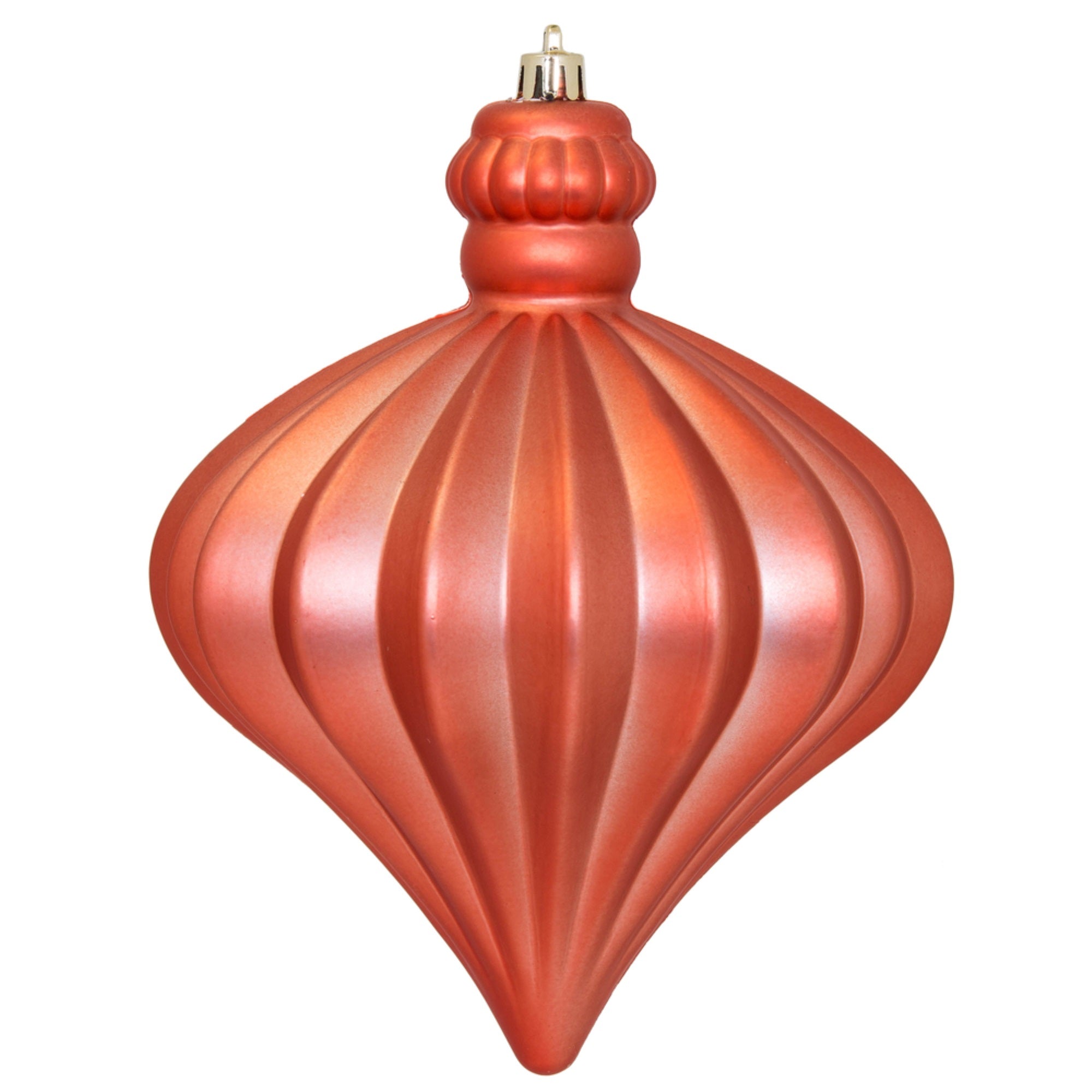 6” Coral Matte Onion Drop 4/Bg