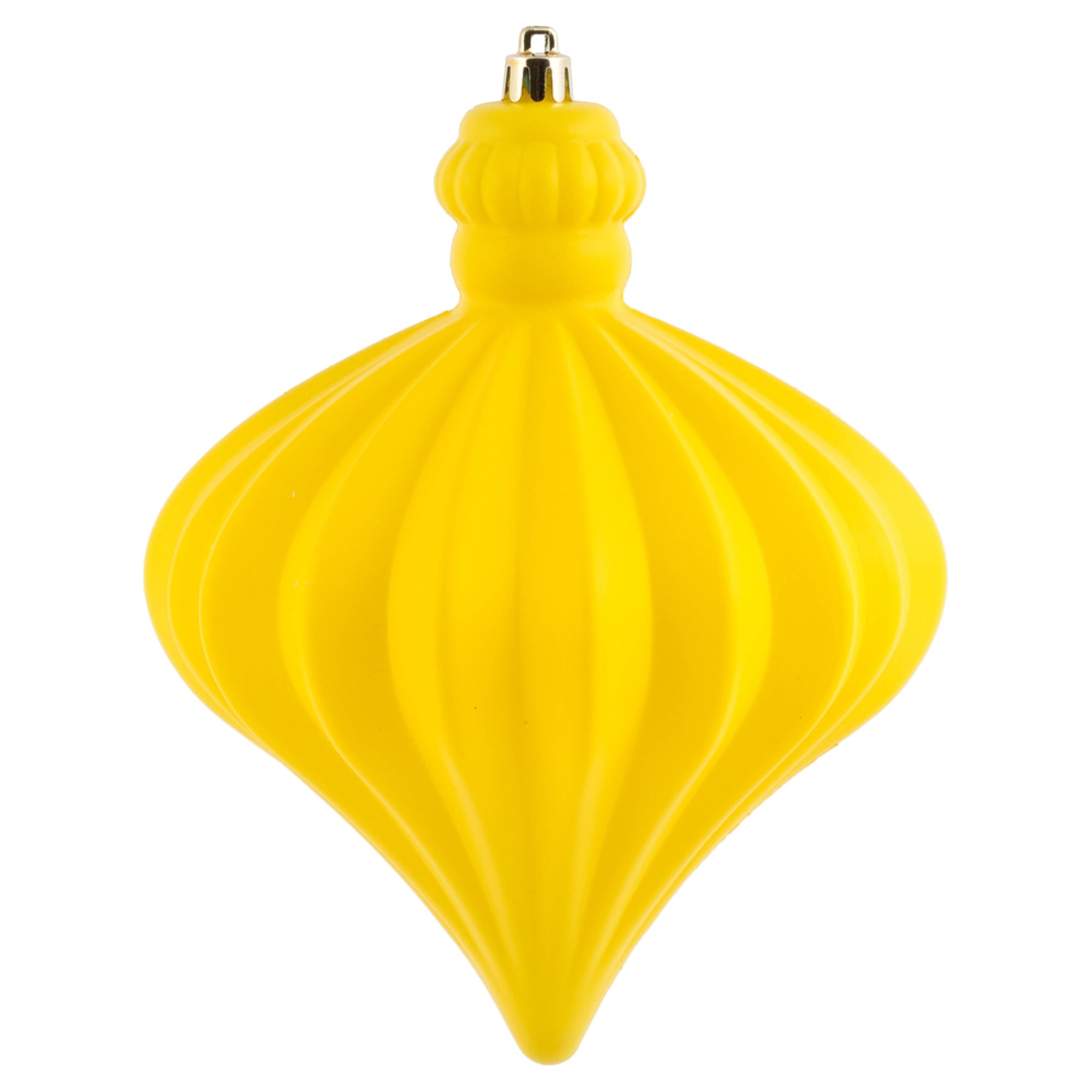 6” Yellow Matte Onion Drop 4/Bg