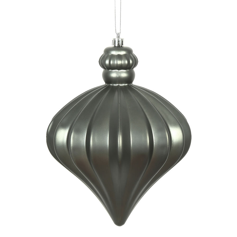 Vickerman 6” Pewter Matte Onion Drop 4/Bg - N175887D