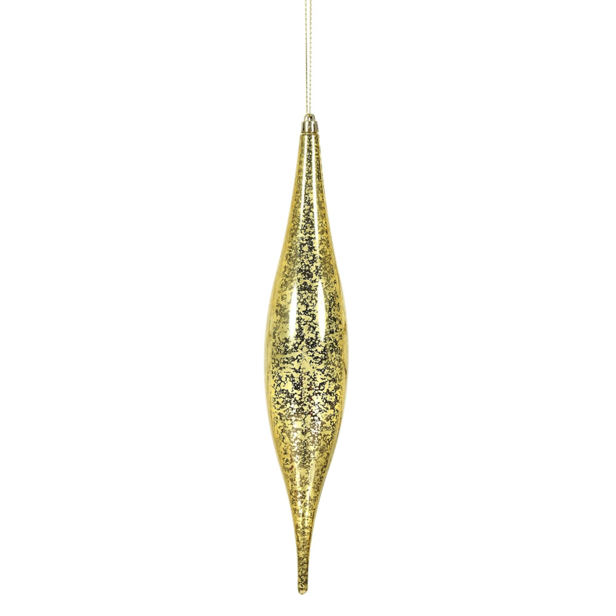 13” Gold Mercury Rain Drop 2/Bg