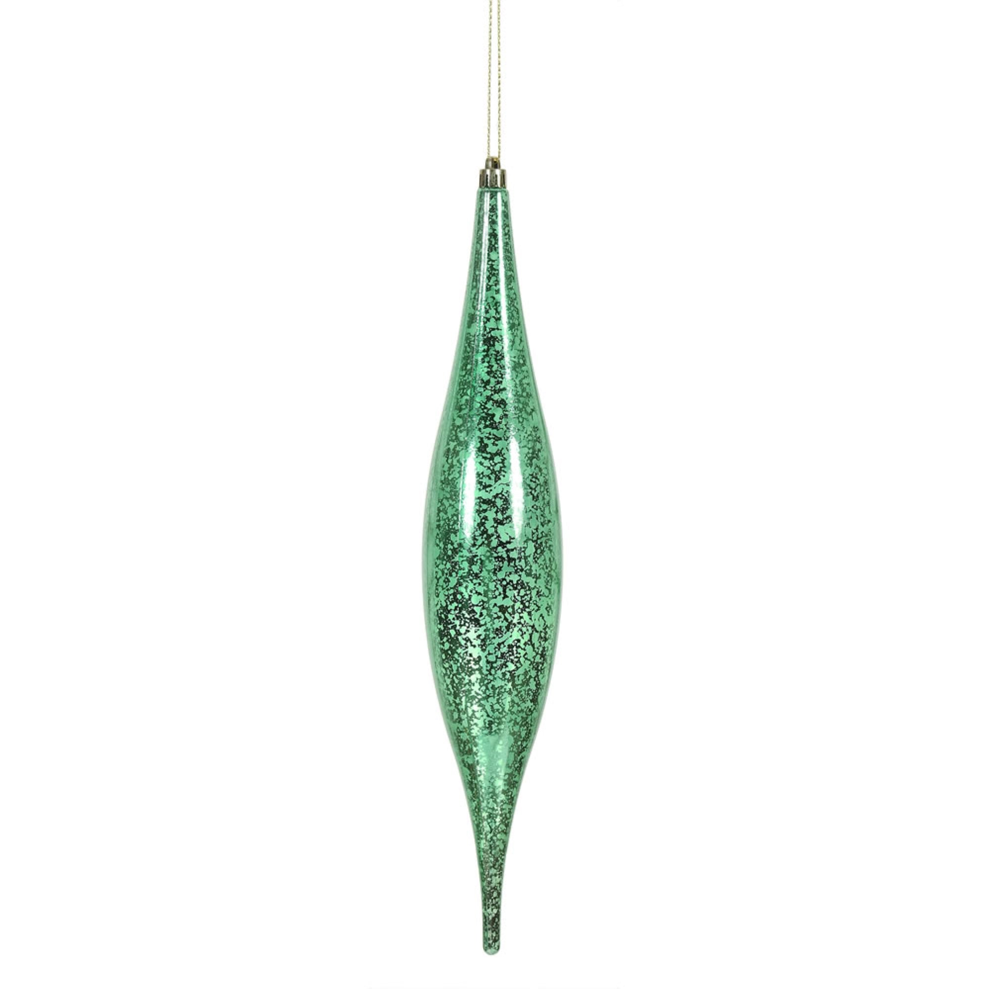 Vickerman 13” Seafoam Mercury Rain Drop Ornament. Comes 2 per Bag.