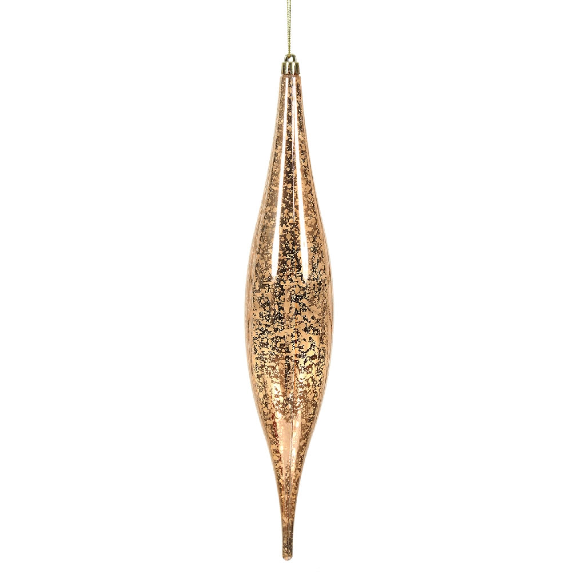 13” Rose Gold Mercury Rain Drop 2/Bg