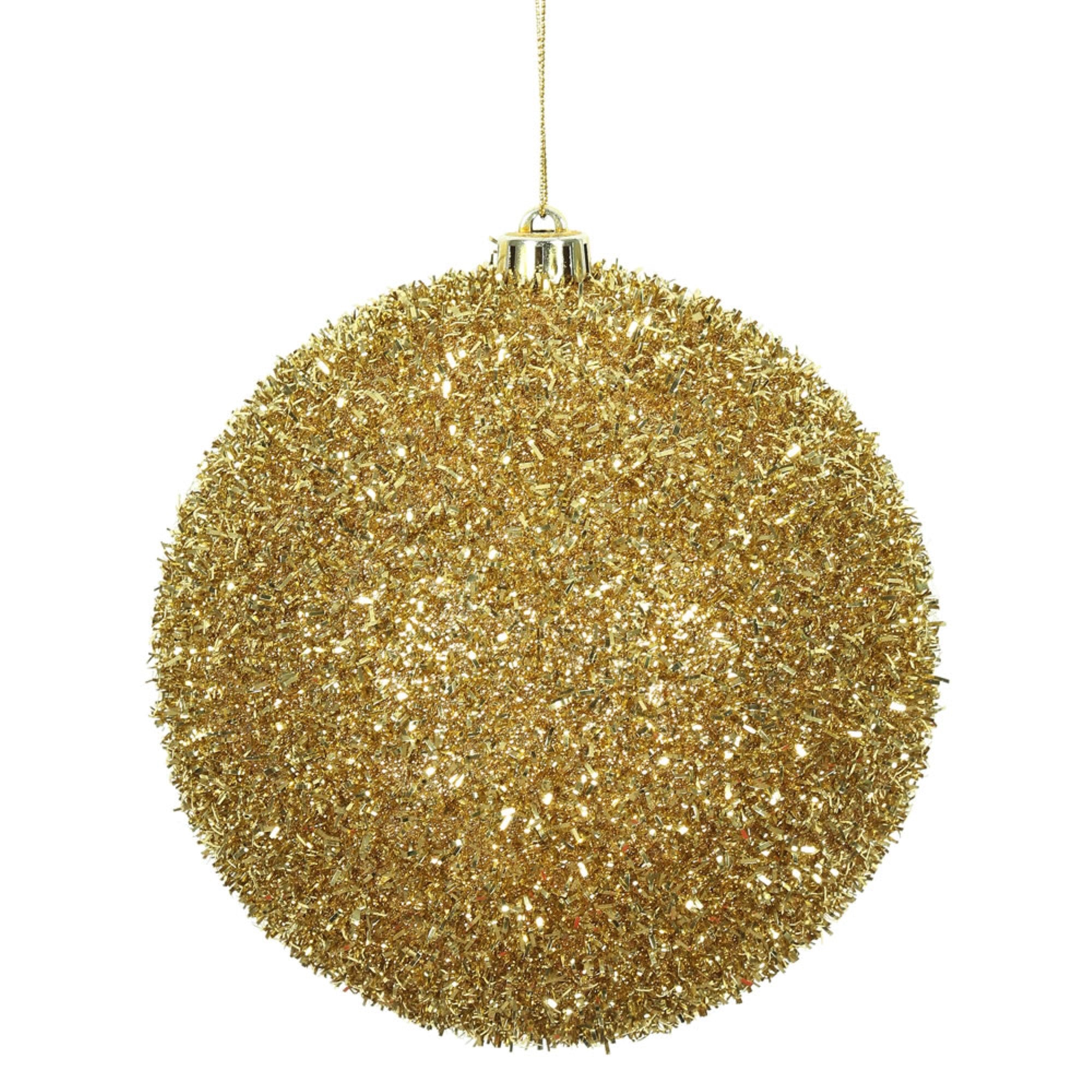 6” Gold Tinsel Ball 2/Bag