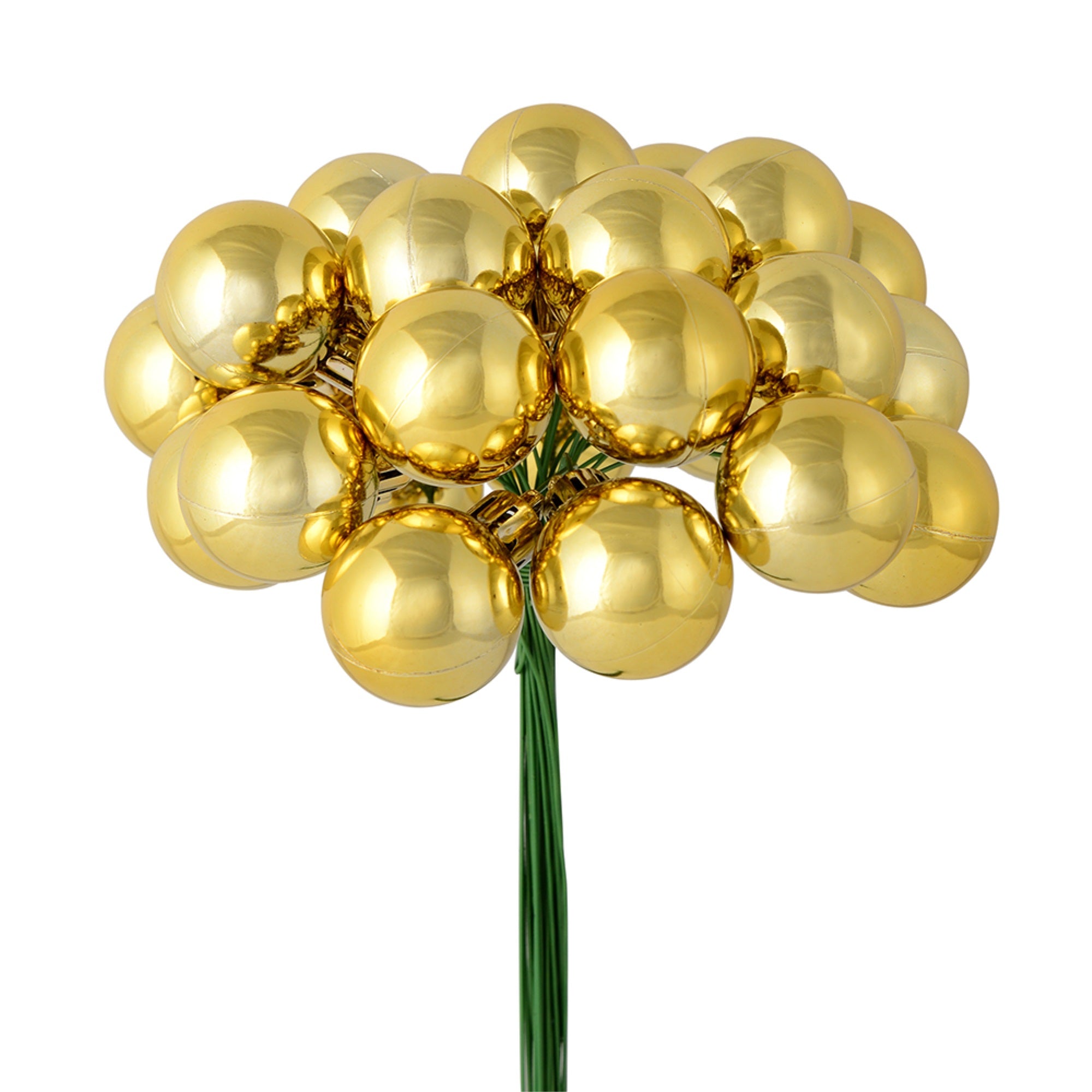Vickerman 6” Gold Shiny Ball Ornament Christmas Pick Pack of 2