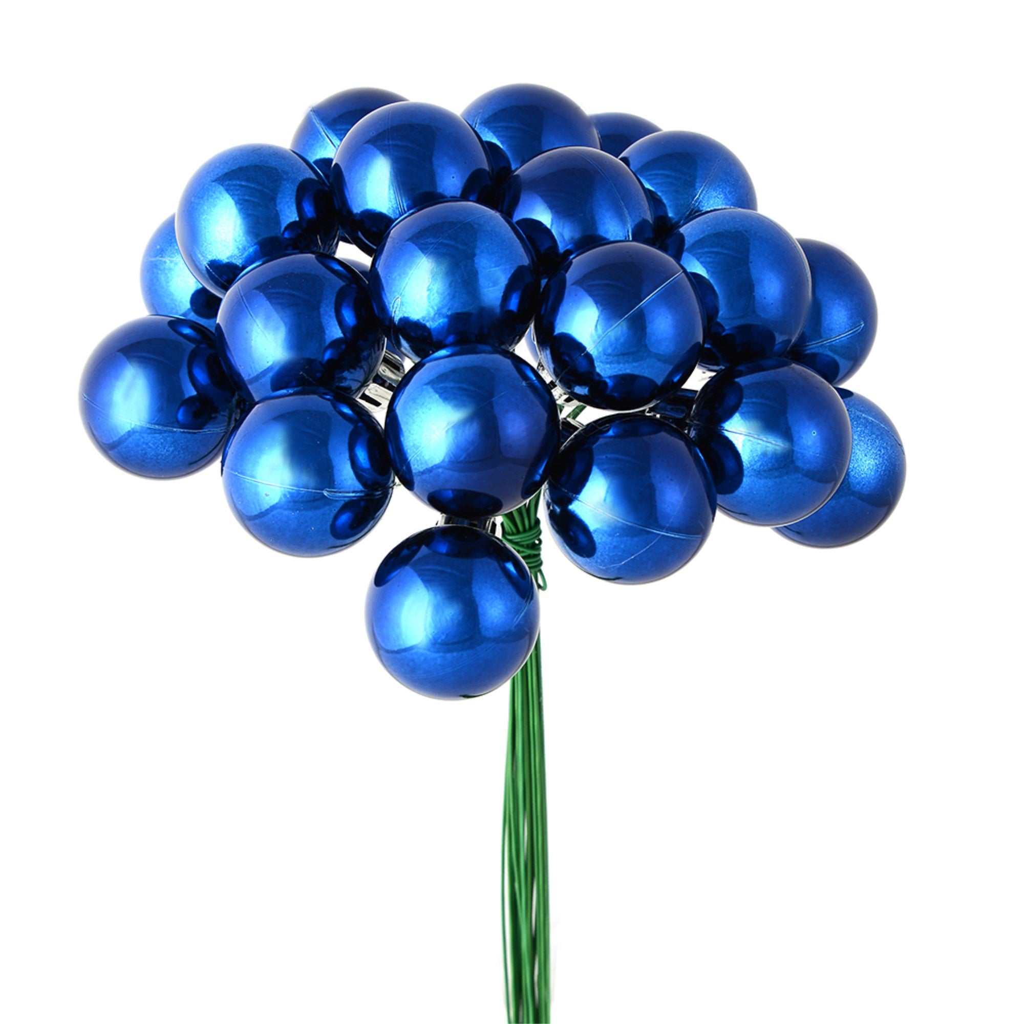 Vickerman 6” Midnight Blue Shiny Ornament Christmas Pick Pack of 2