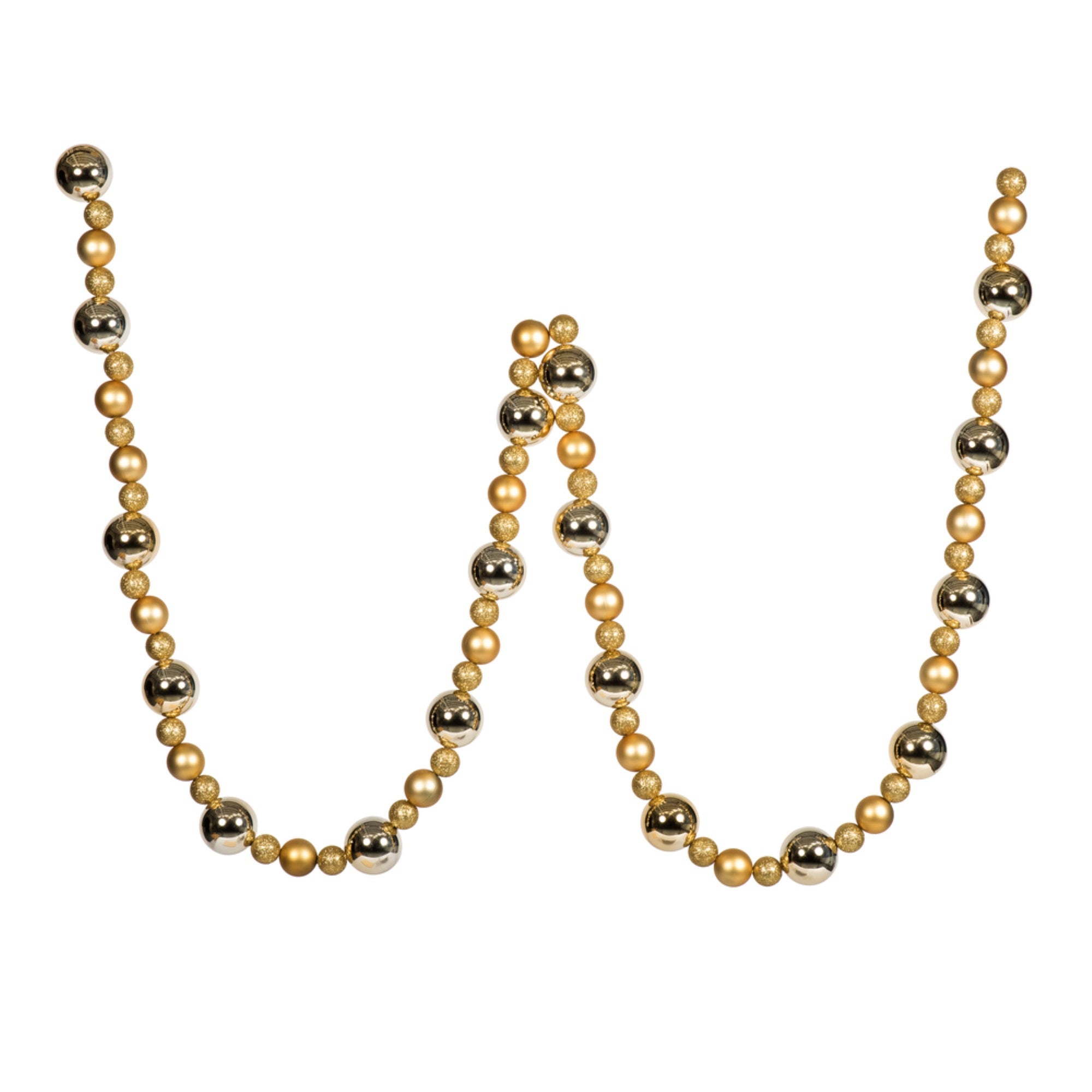 9' Gold Assorted Ball Garland