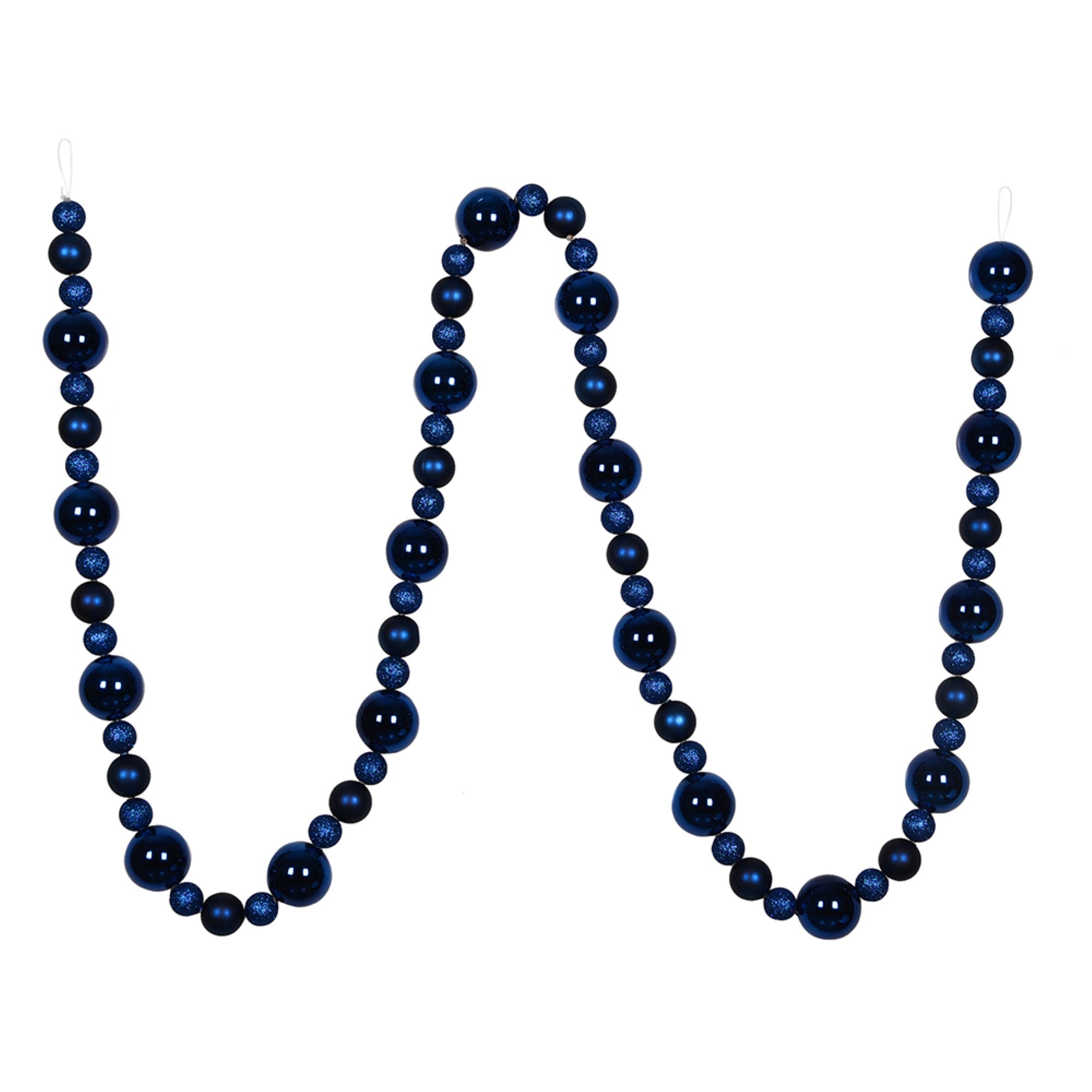 9' Midnight Blue Assorted Ball Garland