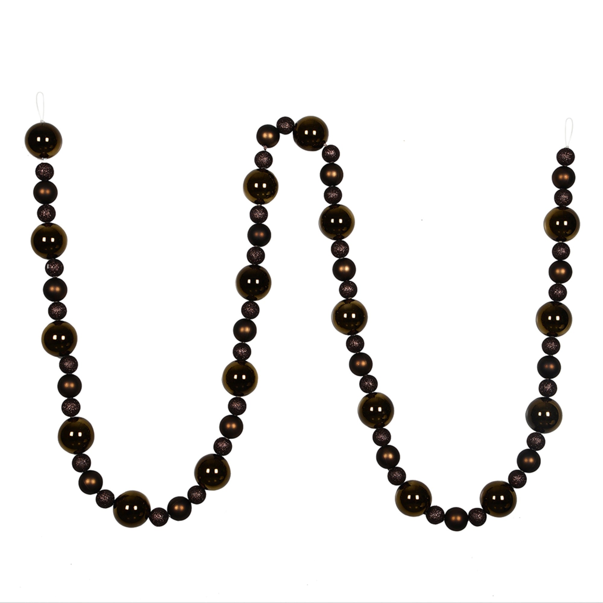 9' Chocolate Assorted Ball Garland