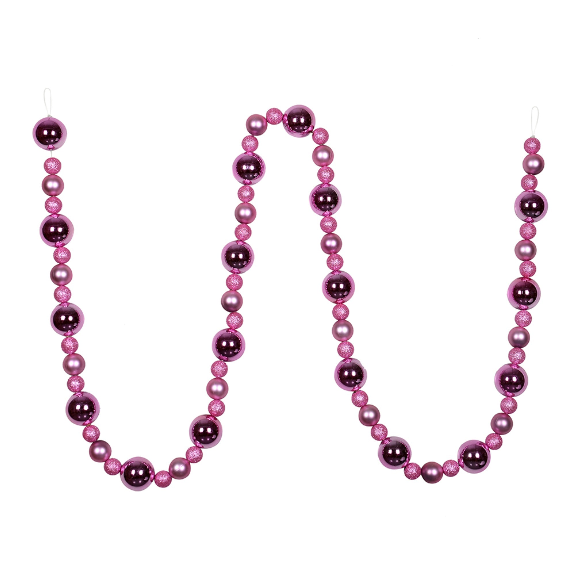 9' Pink Assorted Ball Garland