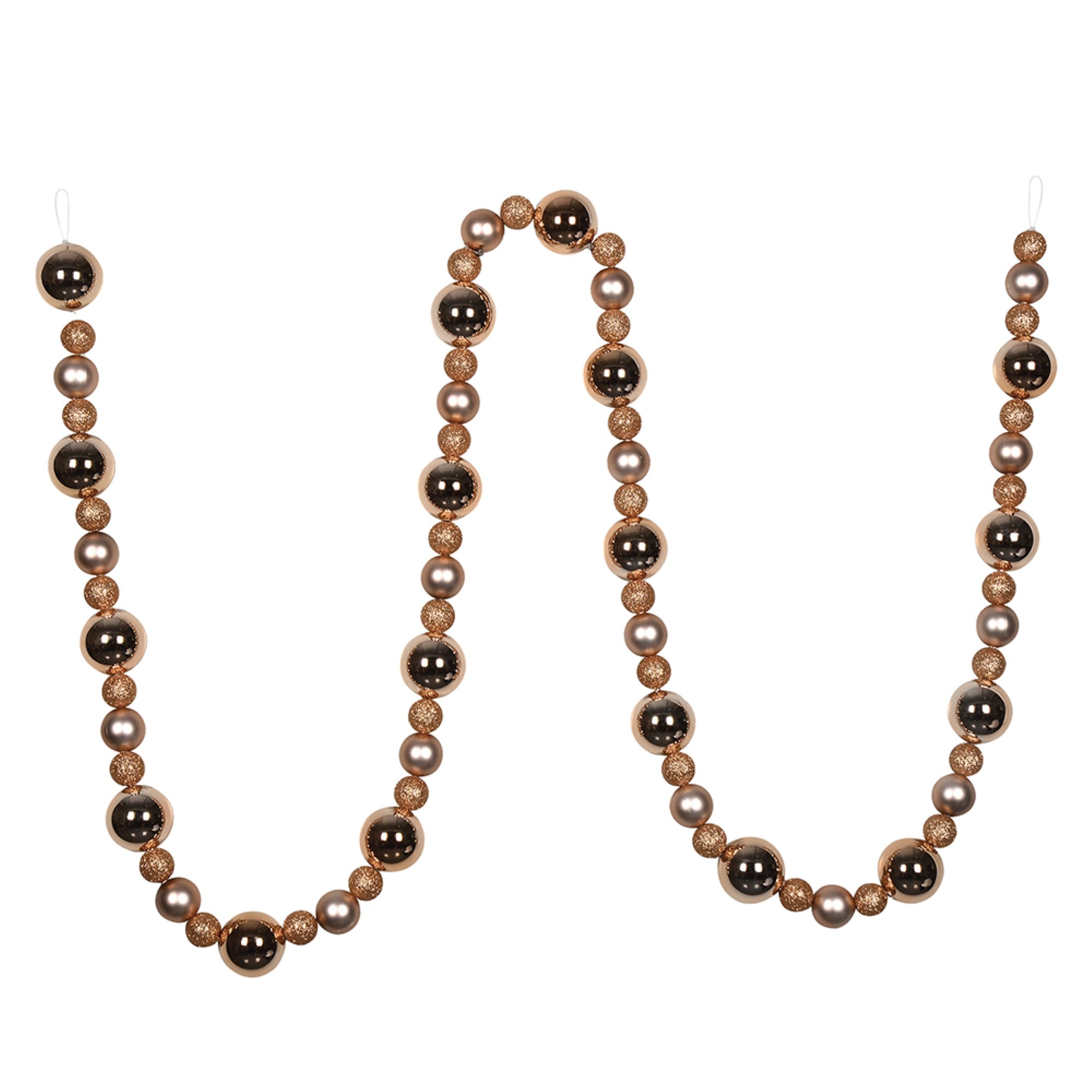 9' Cafe Latte Assorted Ball Garland