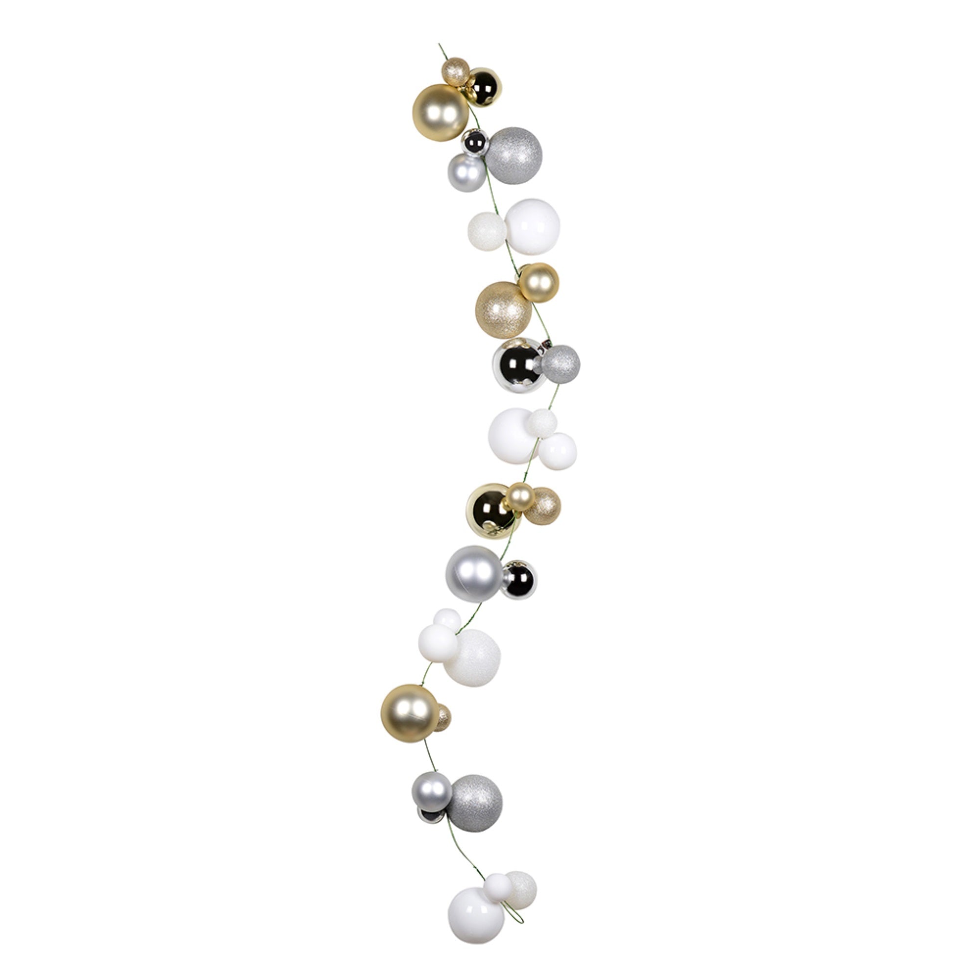 6' Champagne/Silver/White Asst Ball Garl