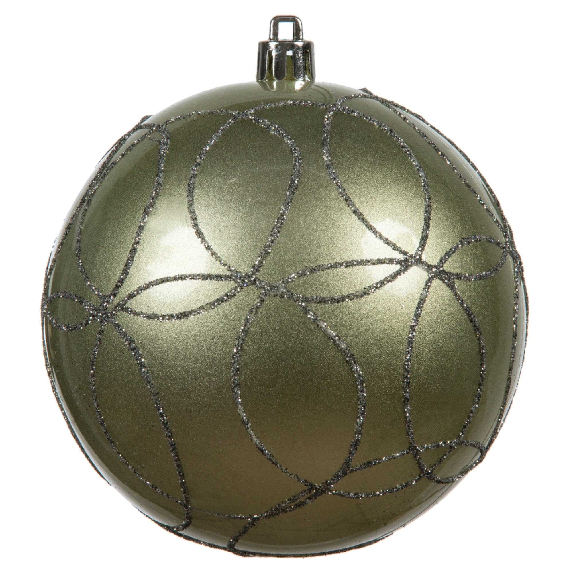 4” Limestone Candy Circle Glitter 4/Bag