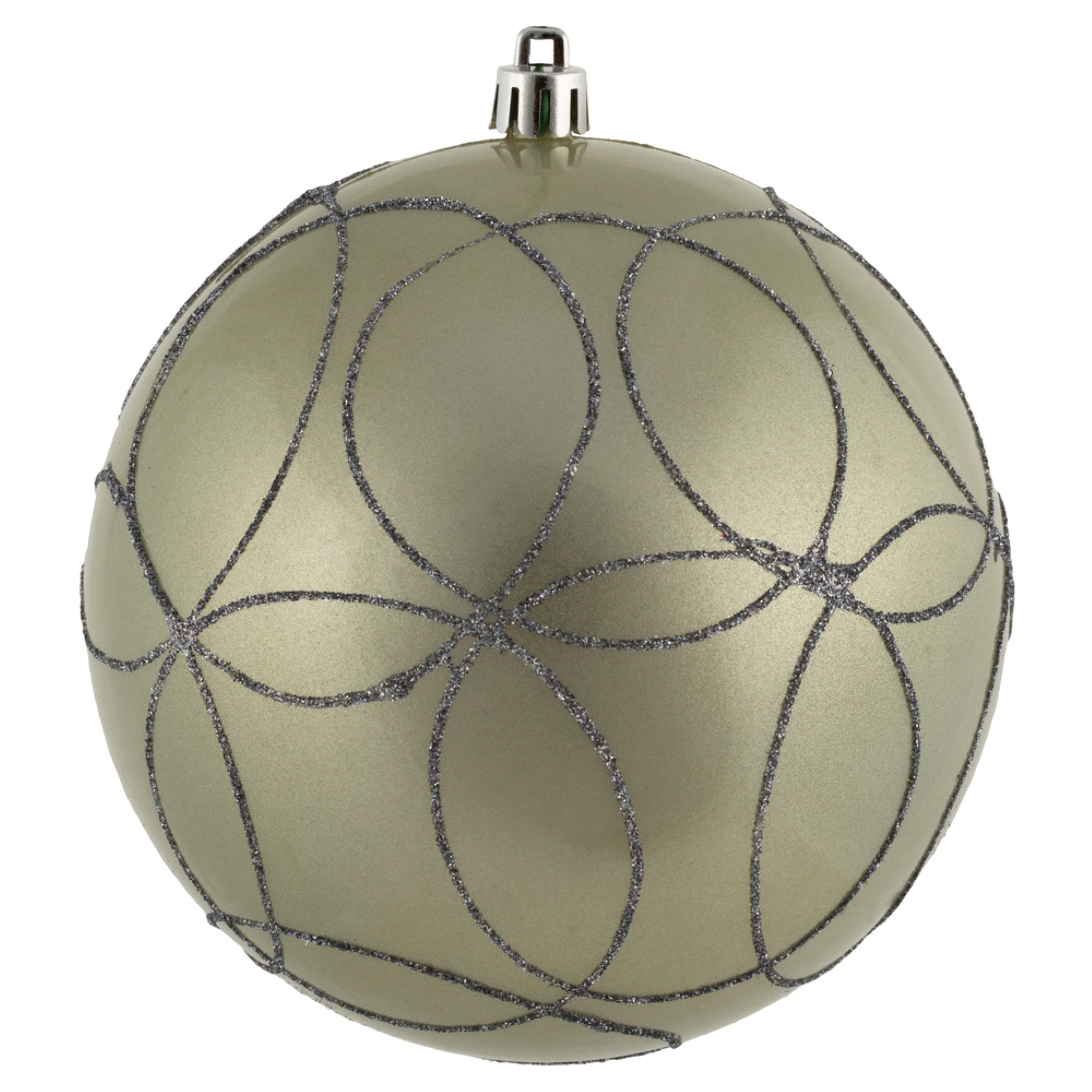 4.75” Limestone Candy Circle Glitt 4/Bag
