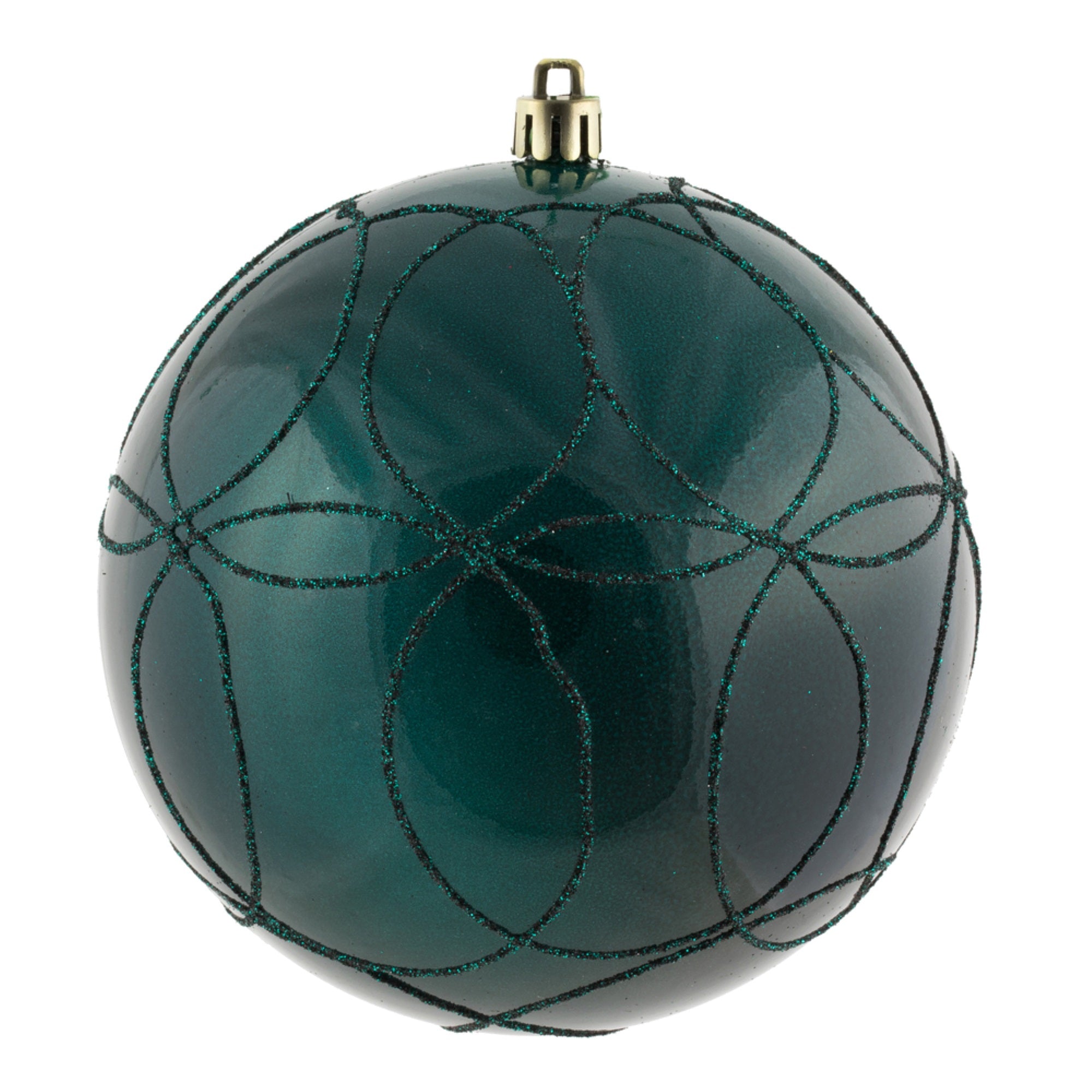 4.75” Sea Blue Candy Circle Glitt 4/Bag