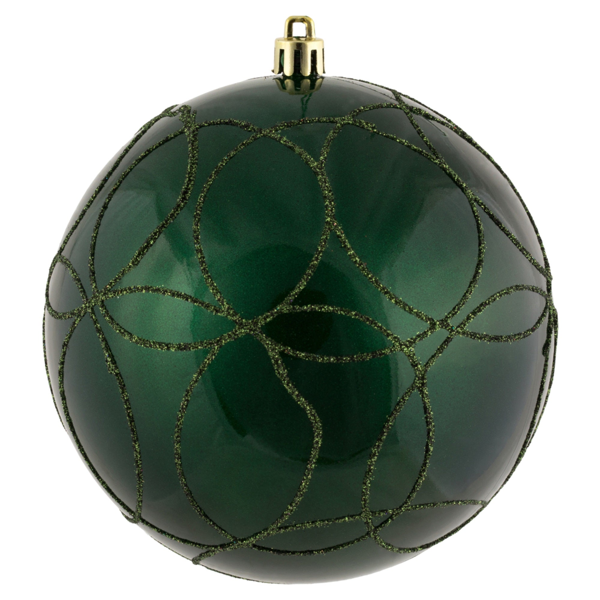 4.75” Moss Green Candy Circle Glit 4/Bag
