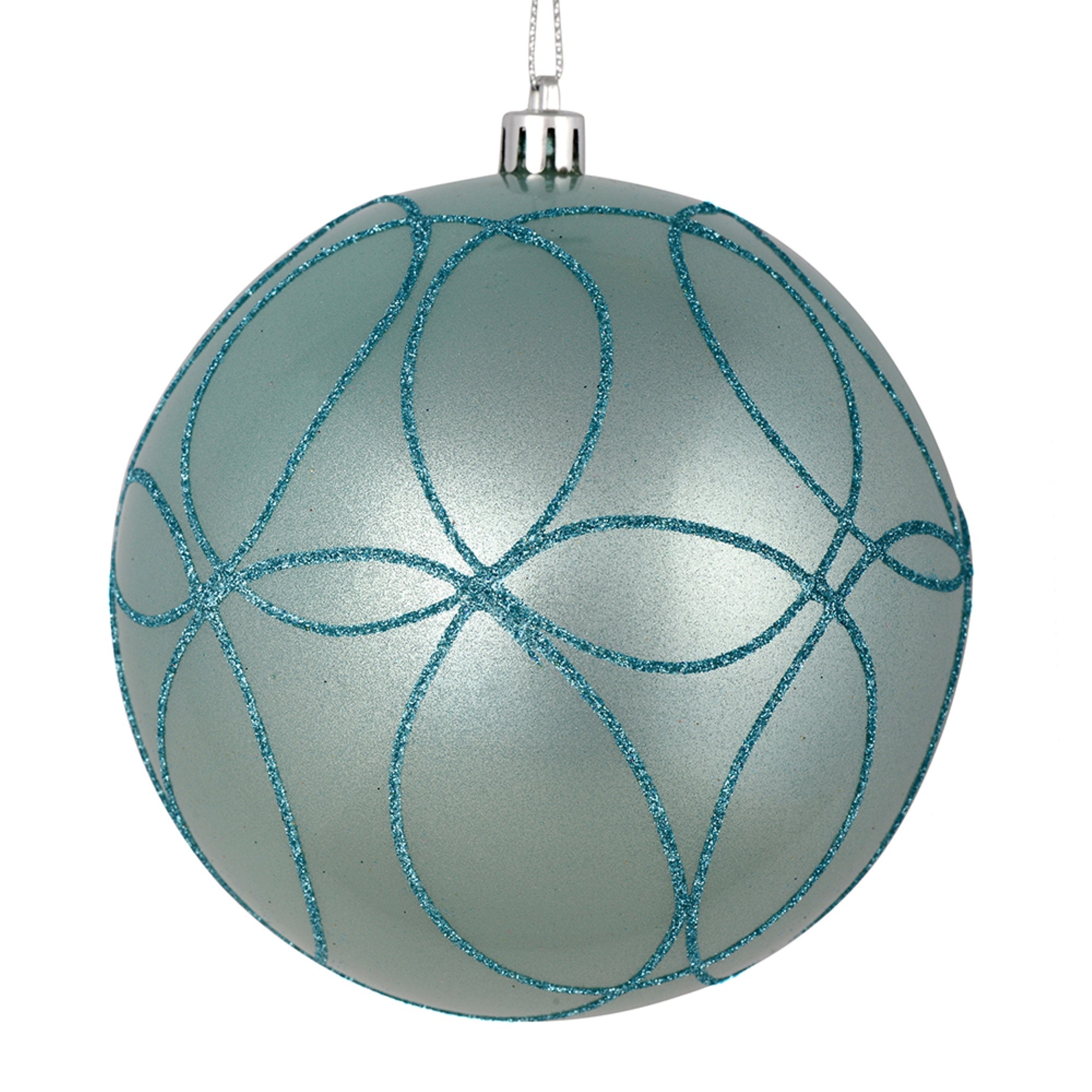 6” Baby Blue Candy Circle Glitter 3/Bag