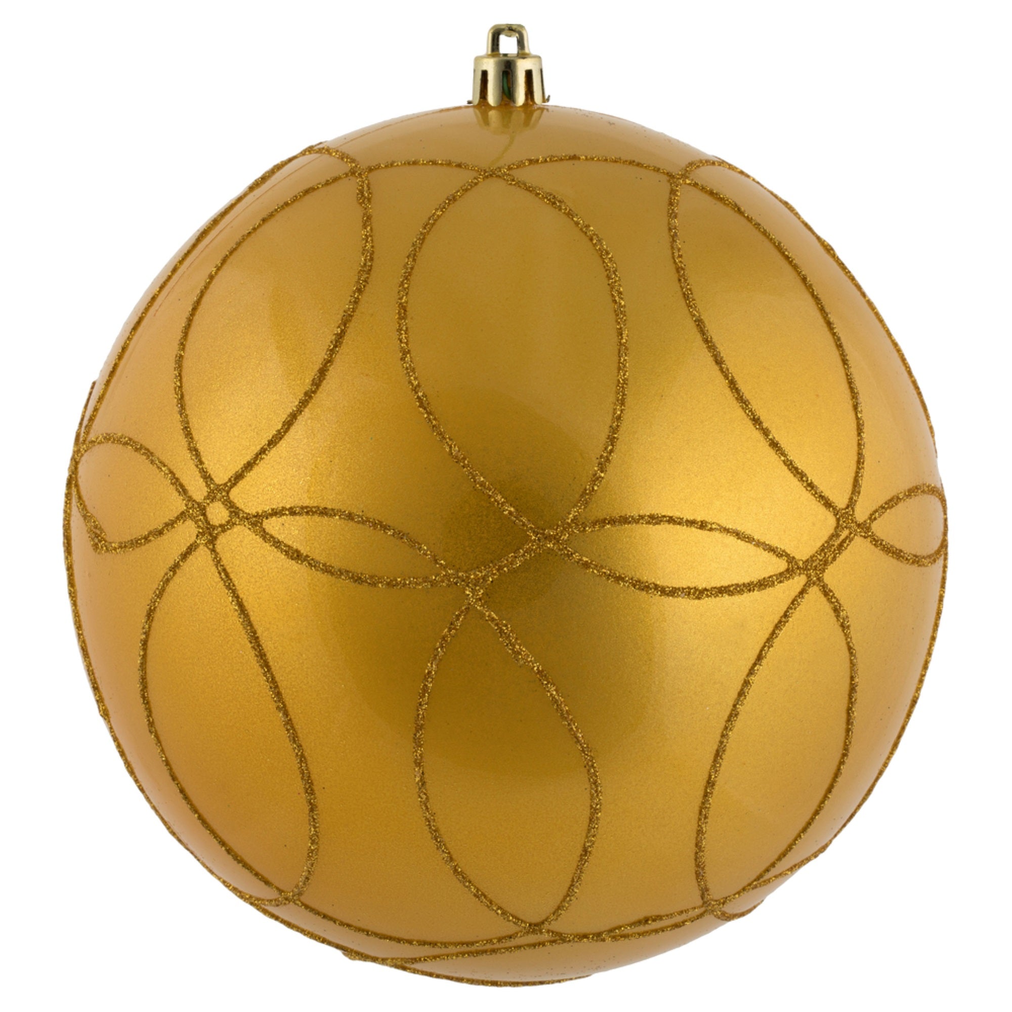6” Honey Gold Candy Circle Glitter 3/Bag