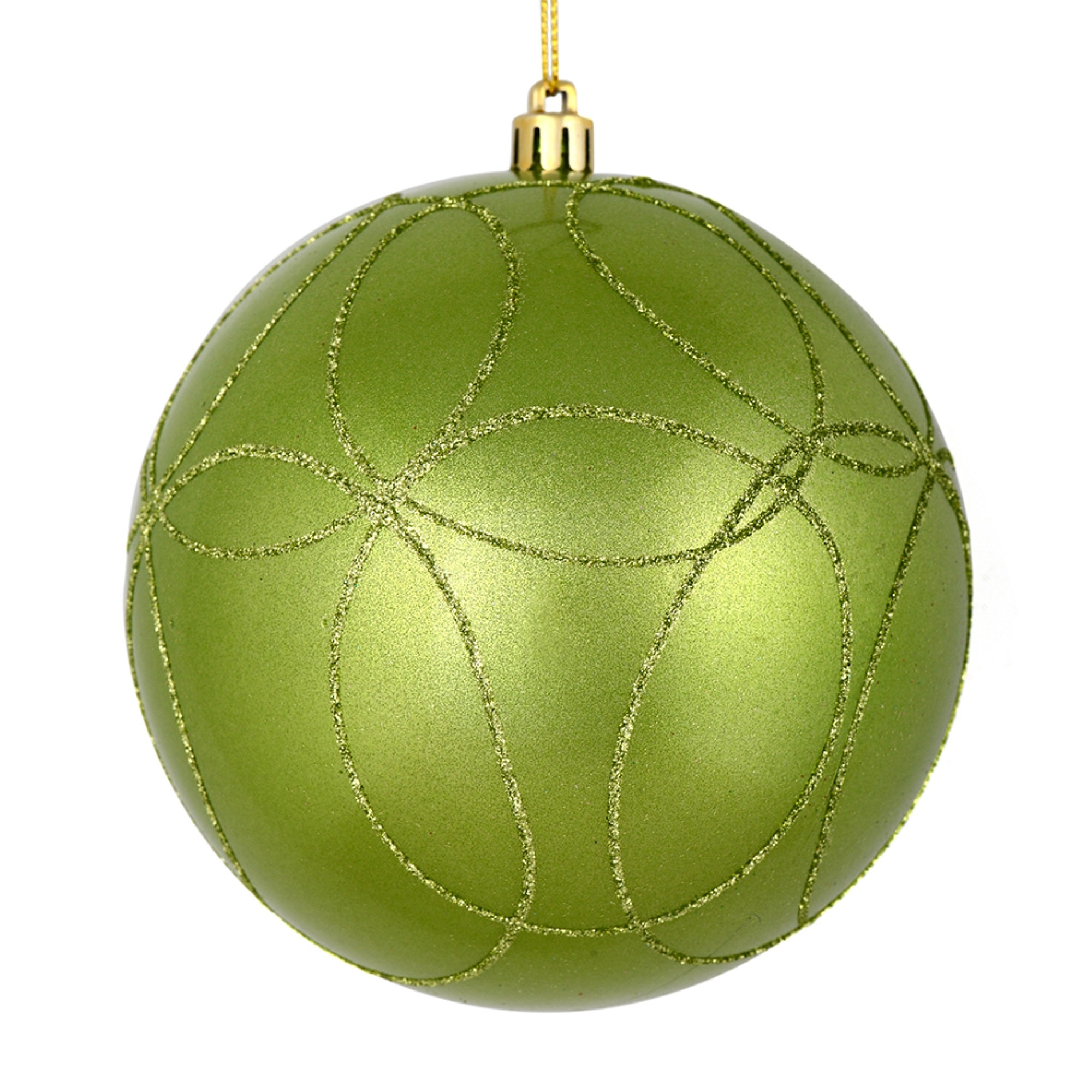 6” Celadon Candy Ball Circle Glitt 3/Bag