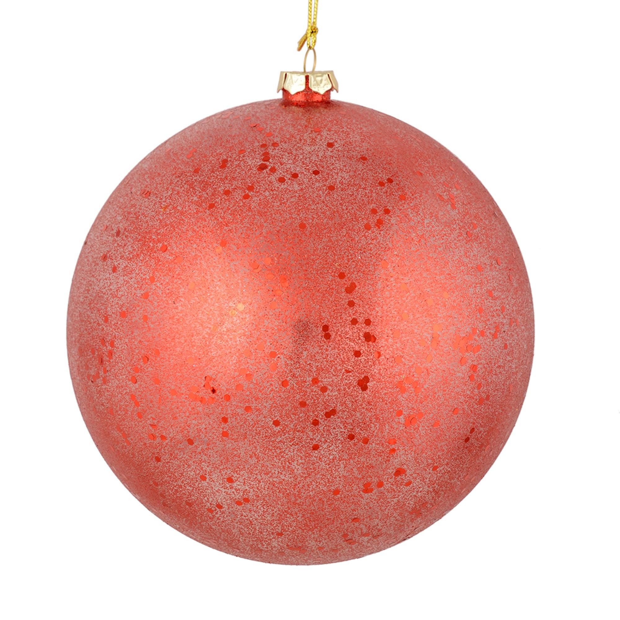3” Red Glitter Clear Ball 12/Bag